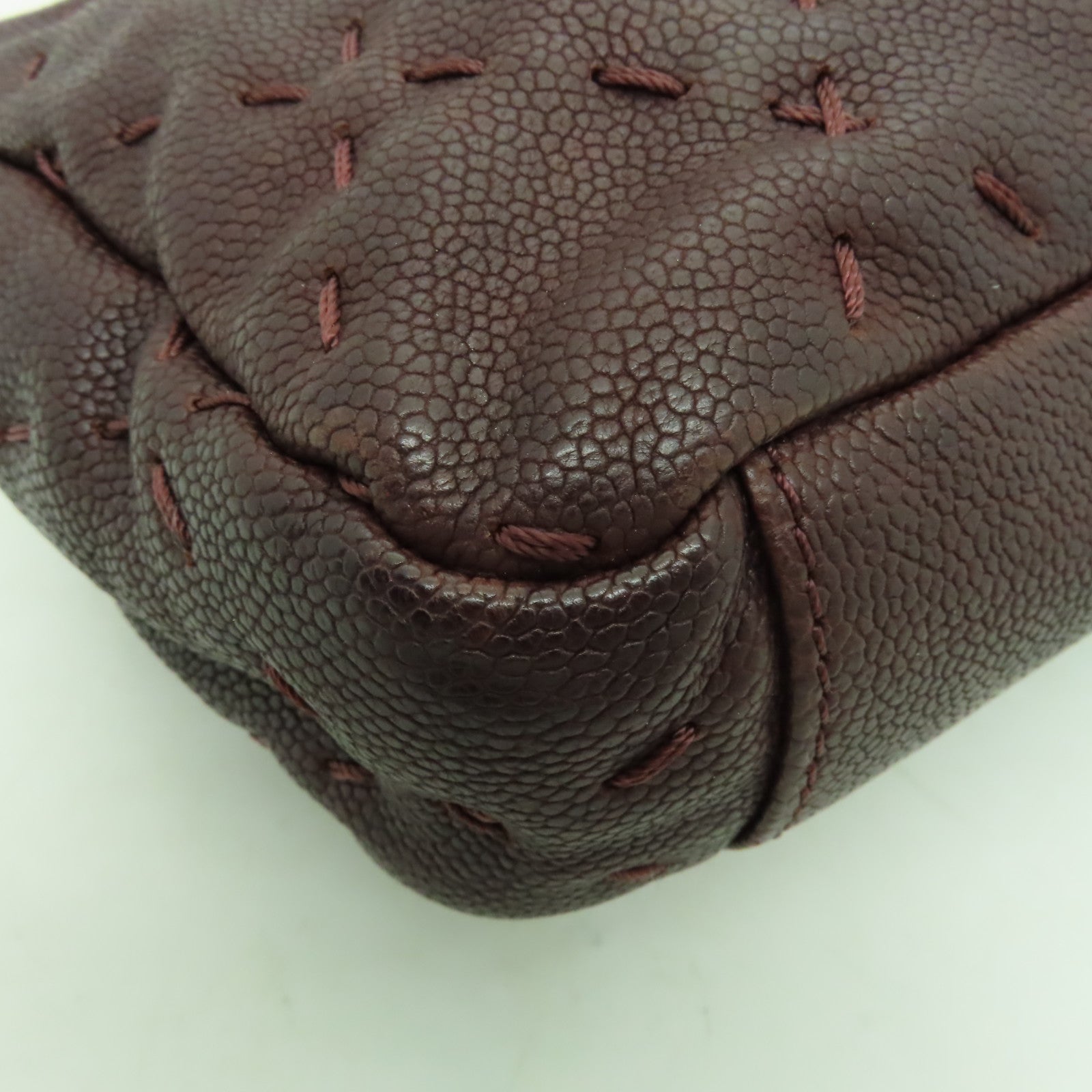 CHANEL 【激減優惠】菱格Caviar皮革Shoulder Bag金扣鏈帶肩背袋啡色