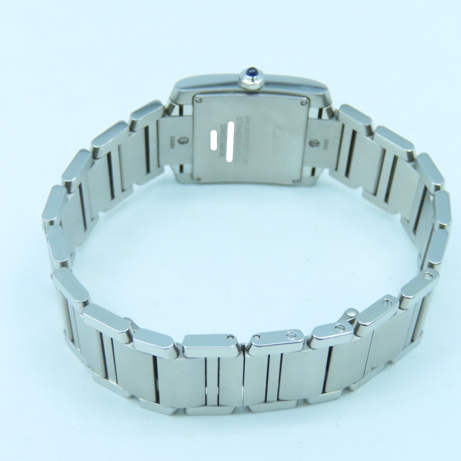 CARTIER Tank Francaise不锈钢石英手表白色