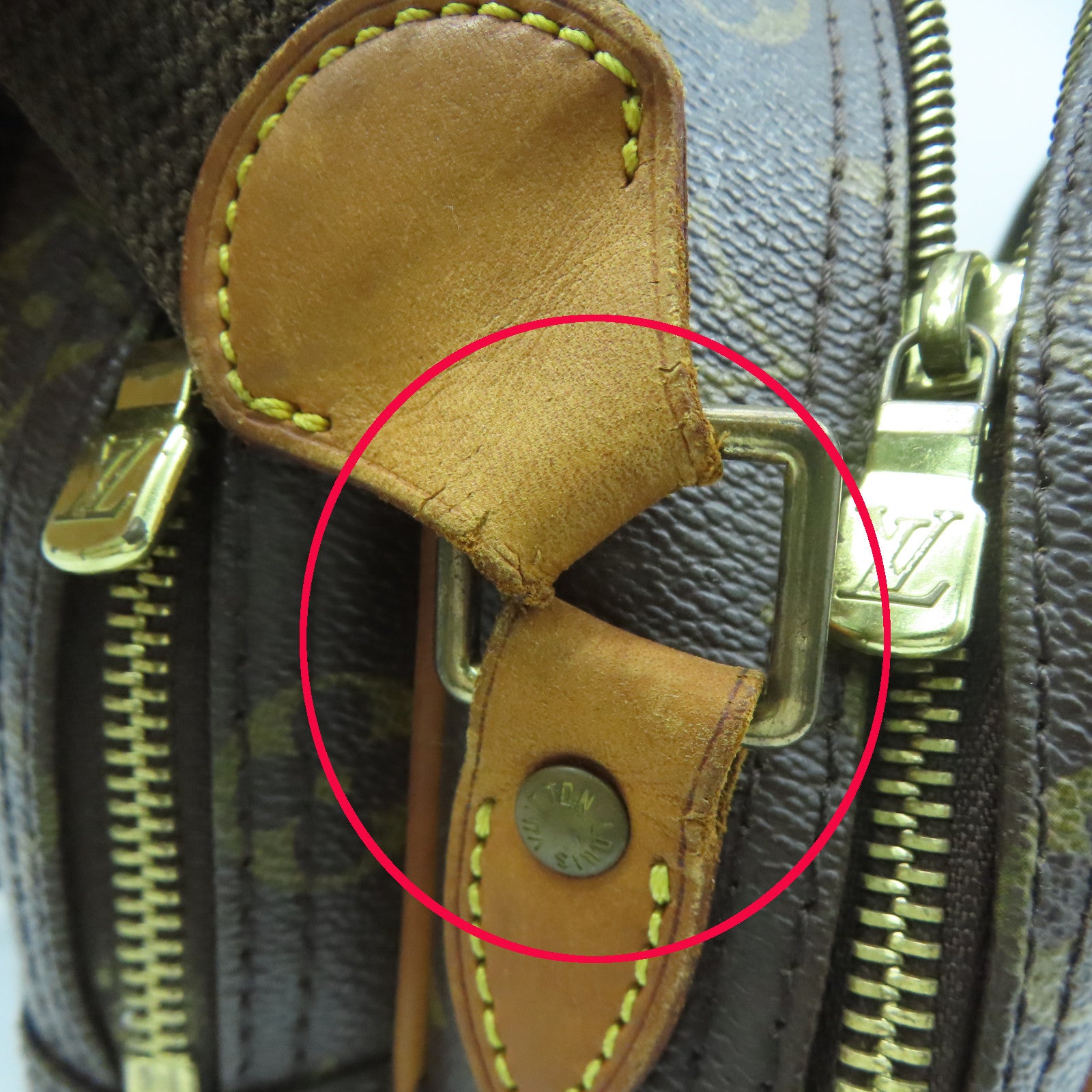 LOUIS VUITTON Monogram Reporter金扣肩背袋啡色