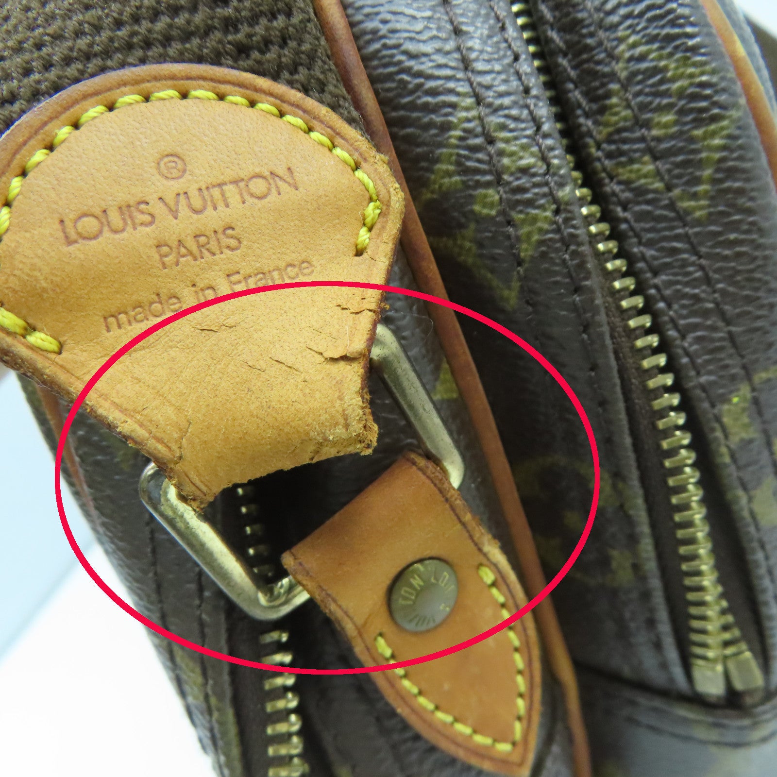 LOUIS VUITTON Monogram Reporter金扣肩背袋啡色