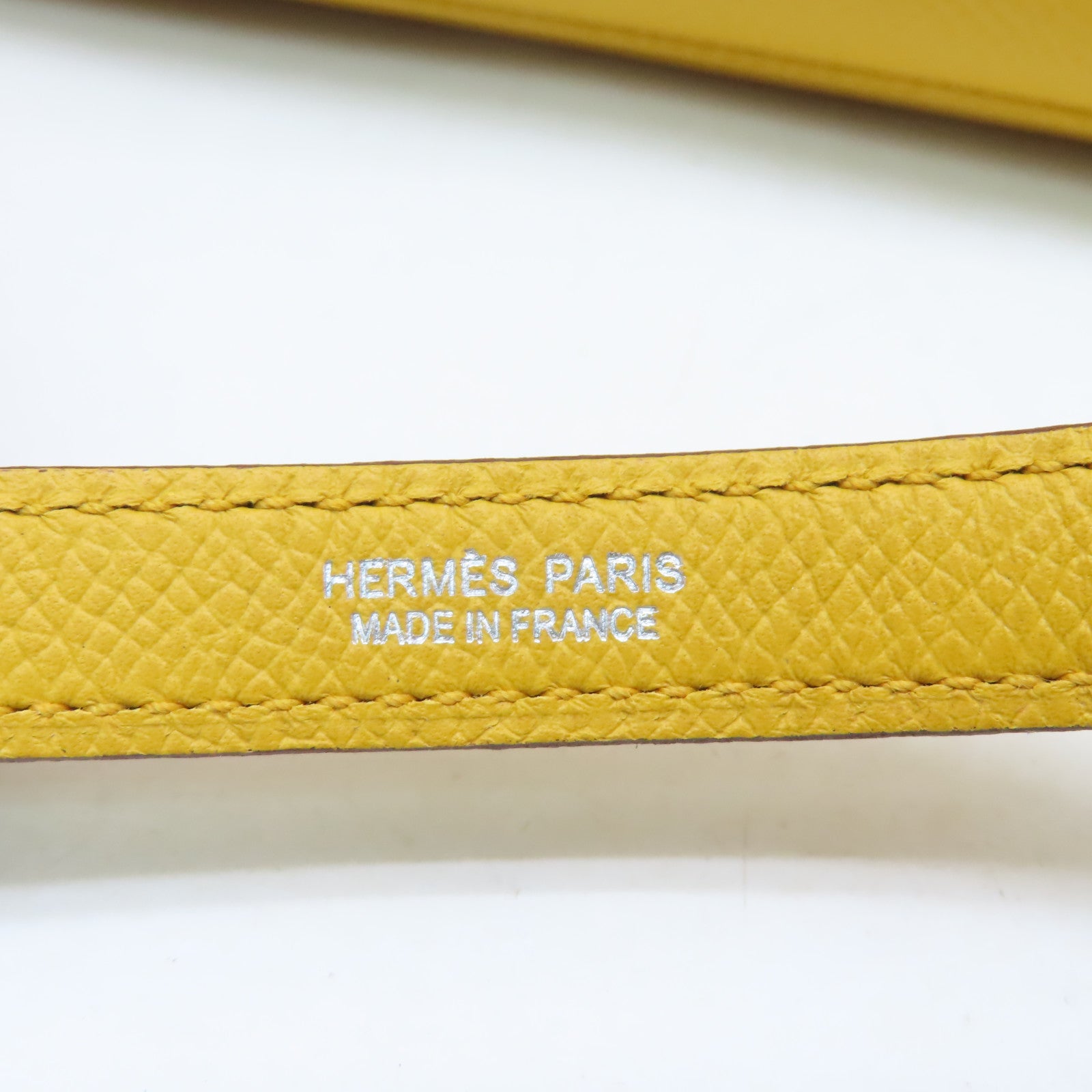 HERMES Veau Epsom Leather Bolide 27 Silver Buckle Handle Bag Yellow