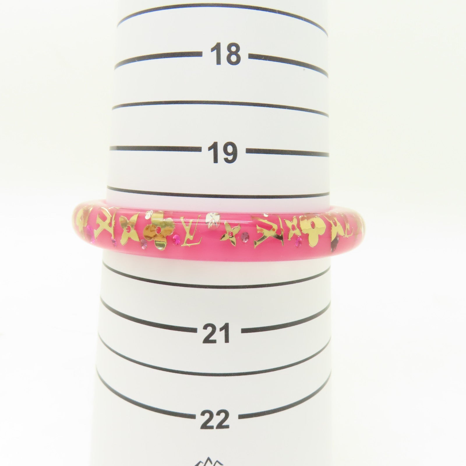 LOUIS VUITTON 【激減優惠】PVC Bangle手鐲粉紅色/金色#20cm