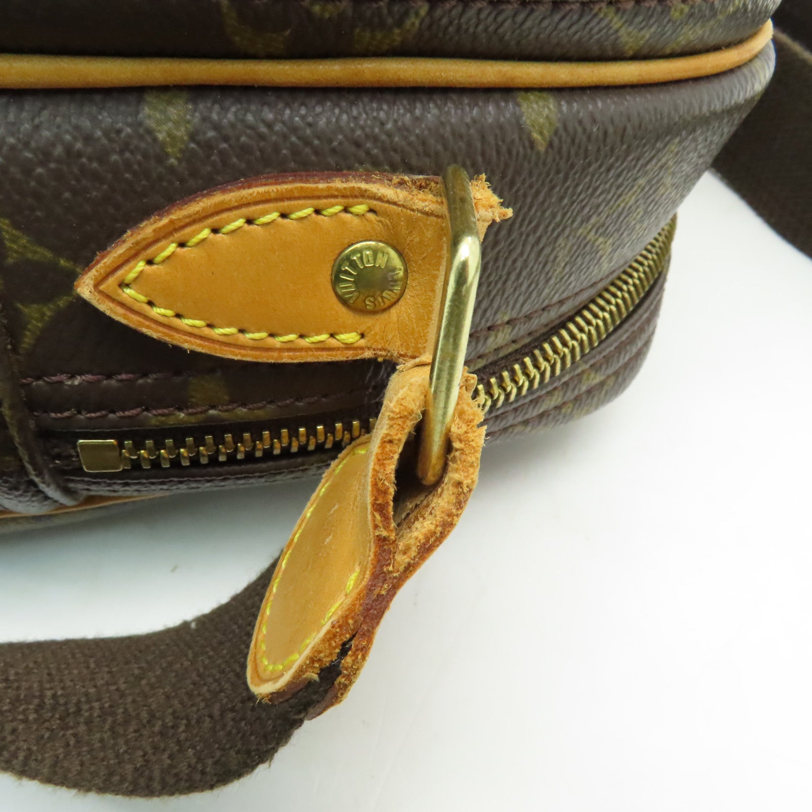 LOUIS VUITTON Monogram Reporter金扣肩背袋啡色
