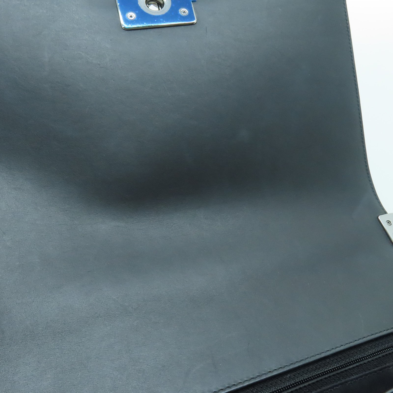 CHANEL 漆皮皮革Chain Shoulder銀扣鏈帶肩背袋黑色