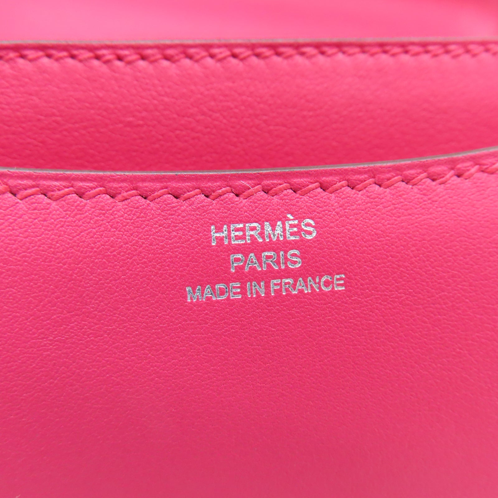 HERMES Evercolor皮革Constance Mini銀扣手挽肩背兩用袋