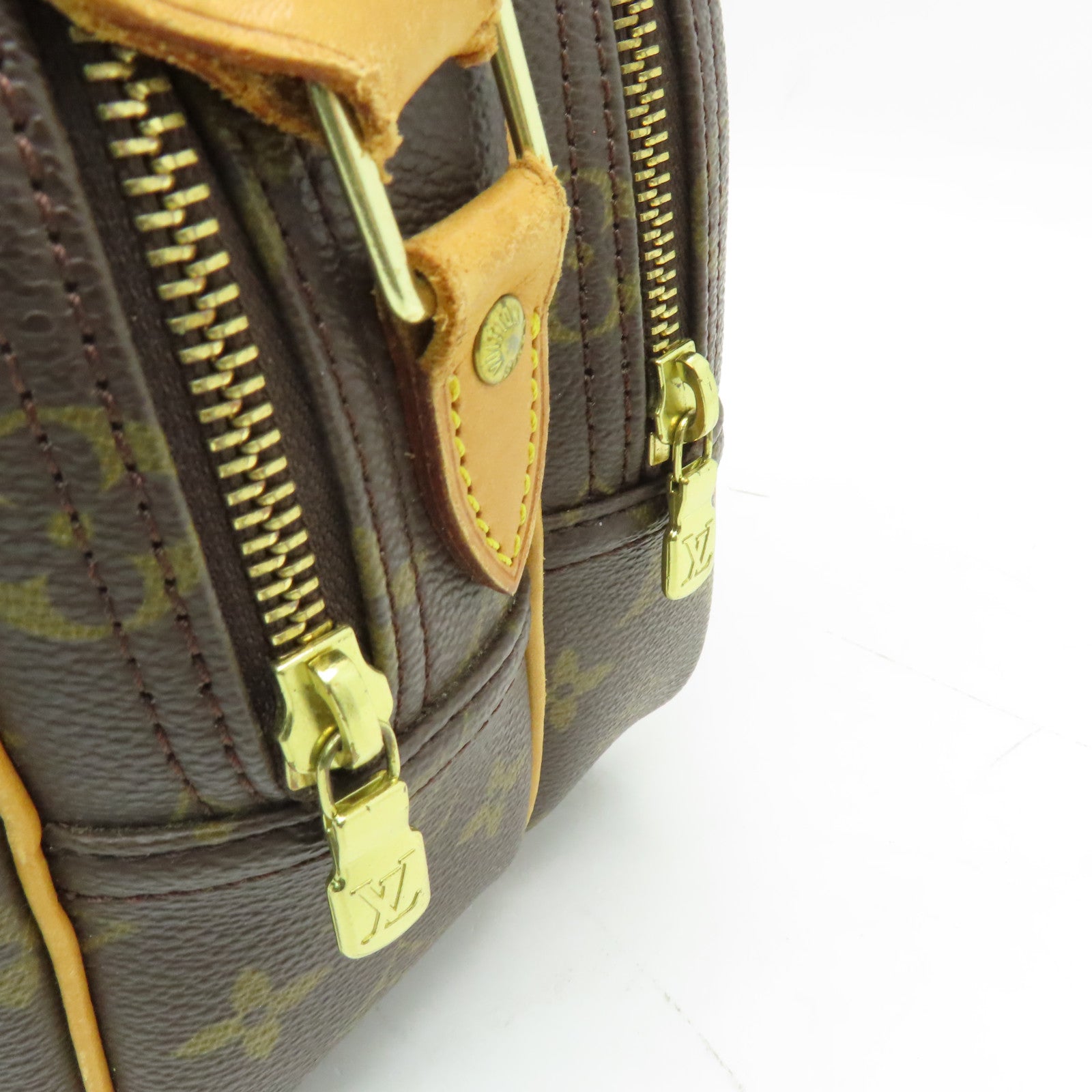 LOUIS VUITTON Monogram Reporter金扣肩背袋啡色
