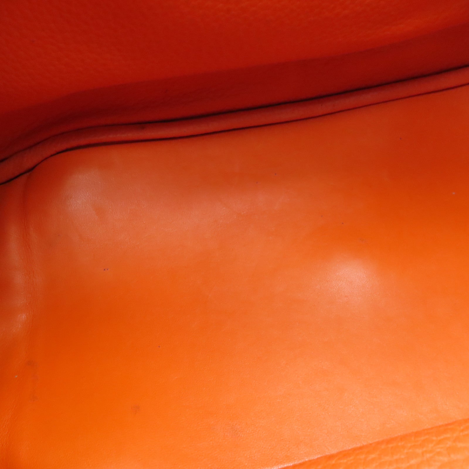 HERMES Clemence leather Lindy 34 2 way Shoulder silver buckle handle shoulder bag orange