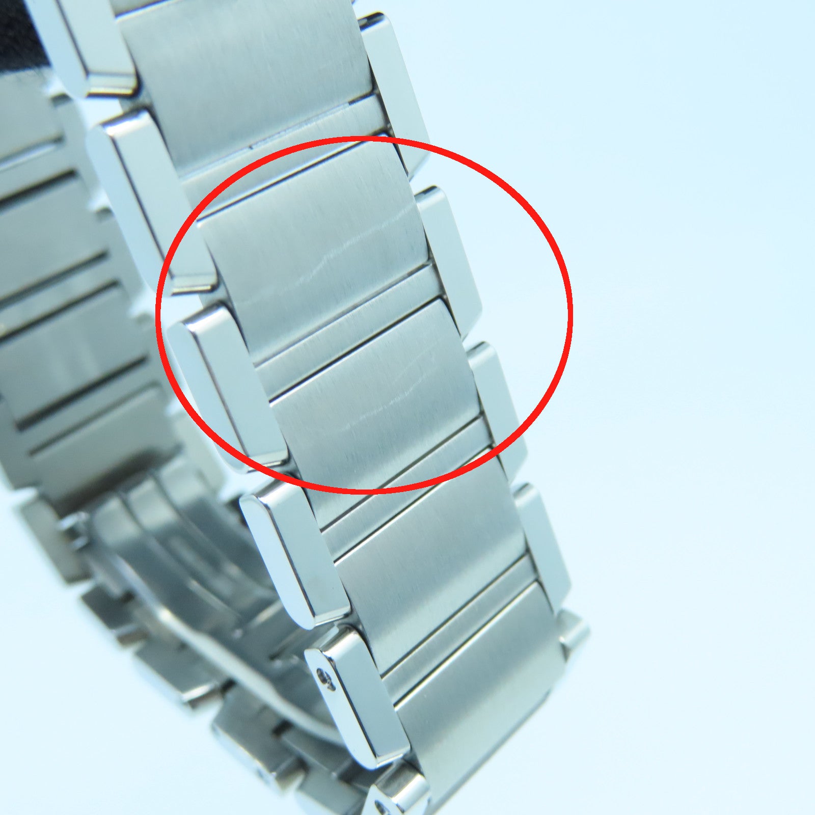 CARTIER Tank Francaise不锈钢石英手表白色