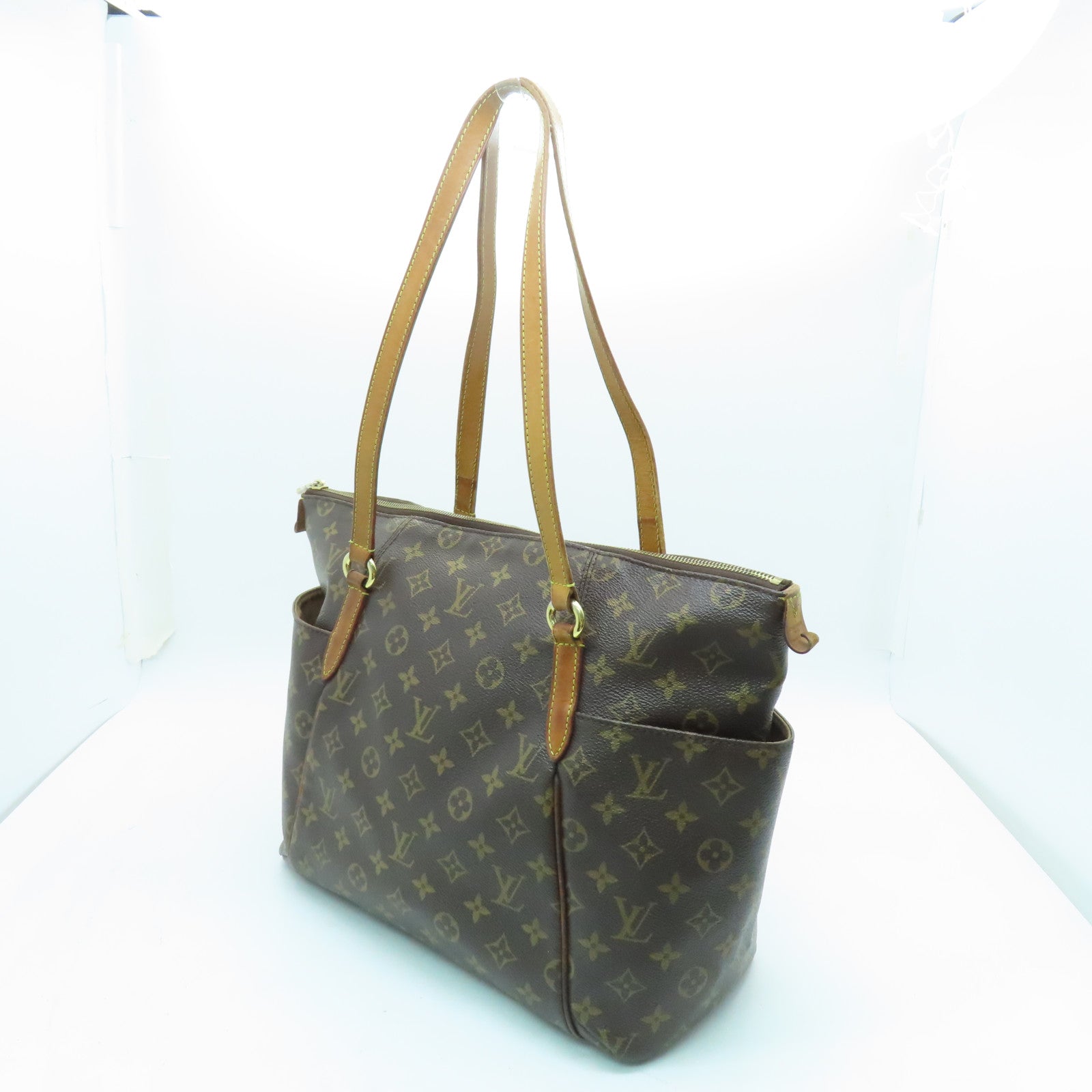 LOUIS VUITTON Monogram Totally MM金扣肩背袋啡色