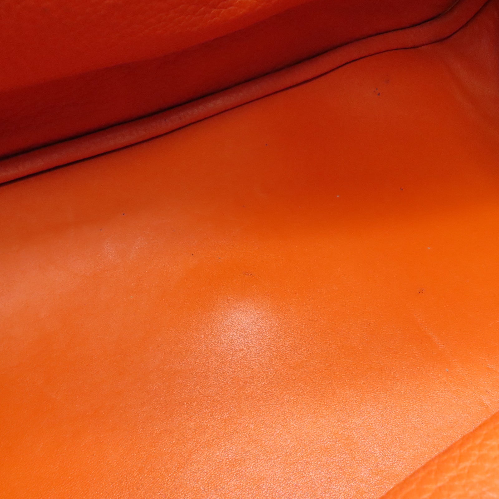 HERMES Clemence leather Lindy 34 2 way Shoulder silver buckle handle shoulder bag orange