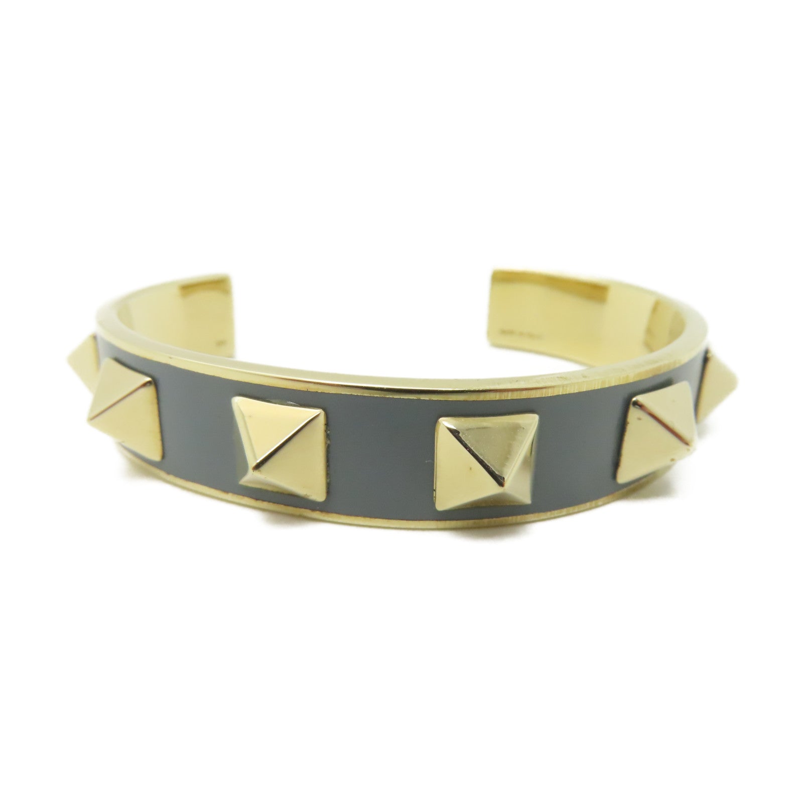 Valentino 【激減優惠】金屬Bangle手鐲灰色#16.75cm