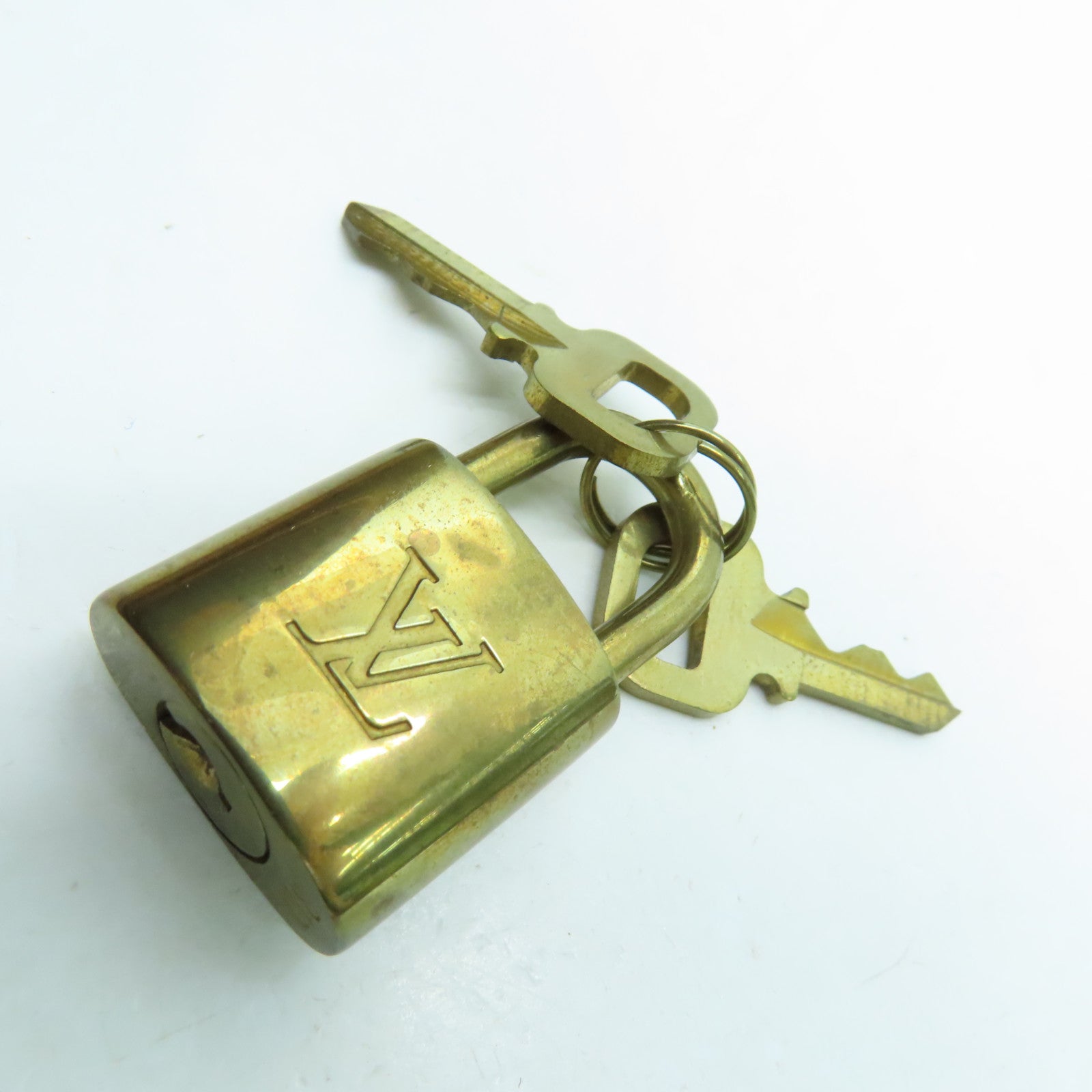 LOUIS VUITTON Monogram Lockit Horizontal gold buckle handle bag brown