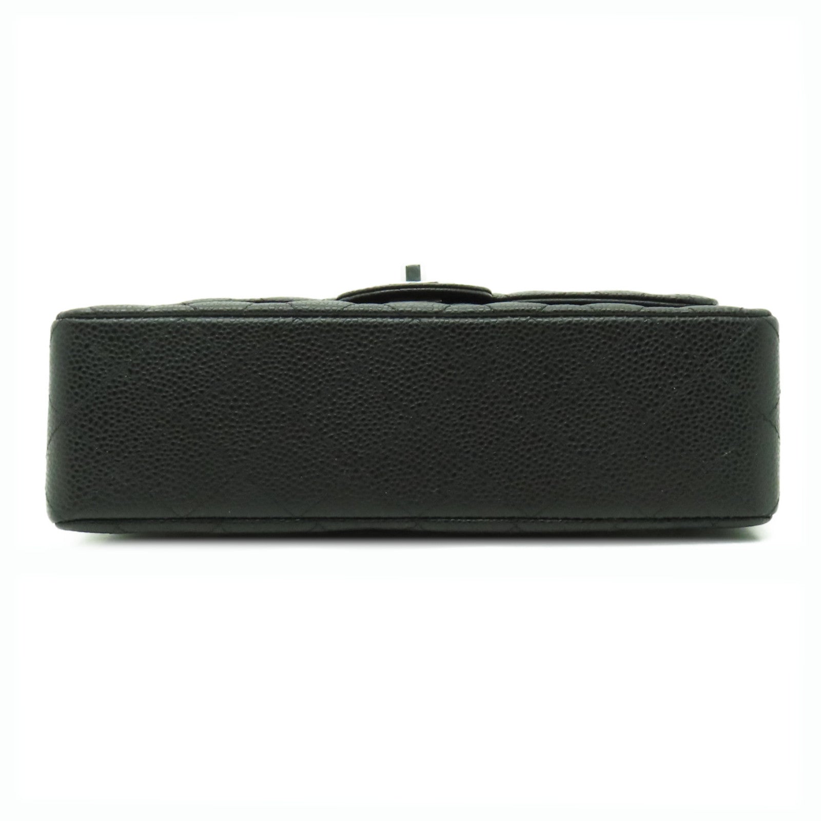 CHANEL 菱格牛皮皮革23cm Shoulder Bag銀扣肩背袋黑色