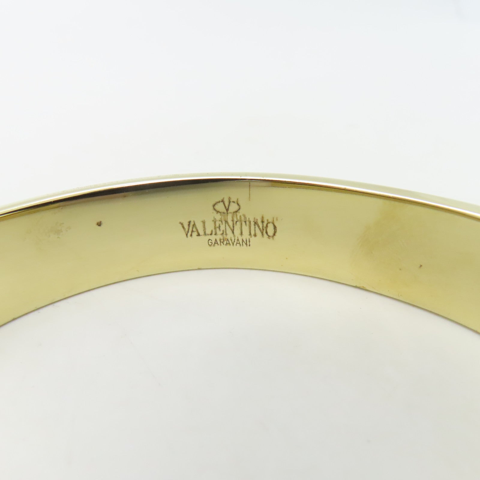 Valentino 【激減優惠】金屬Bangle手鐲灰色#16.75cm