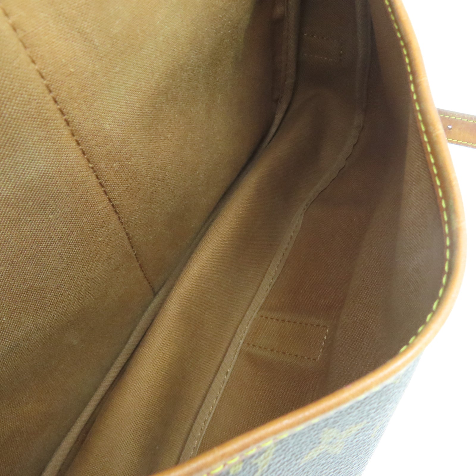 LOUIS VUITTON Monogram Saumur 35金扣肩背袋啡色