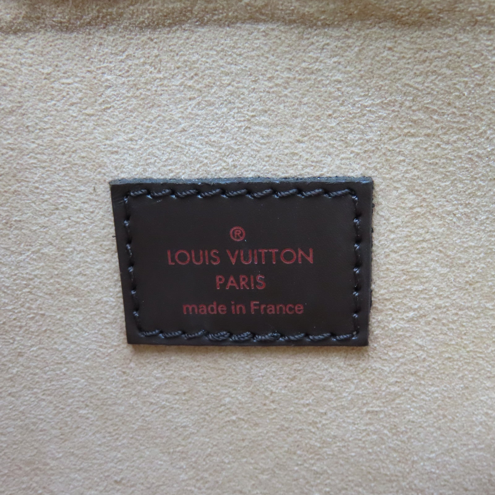 LOUIS VUITTON Damier Kensington gold buckle shoulder shoulder bag brown