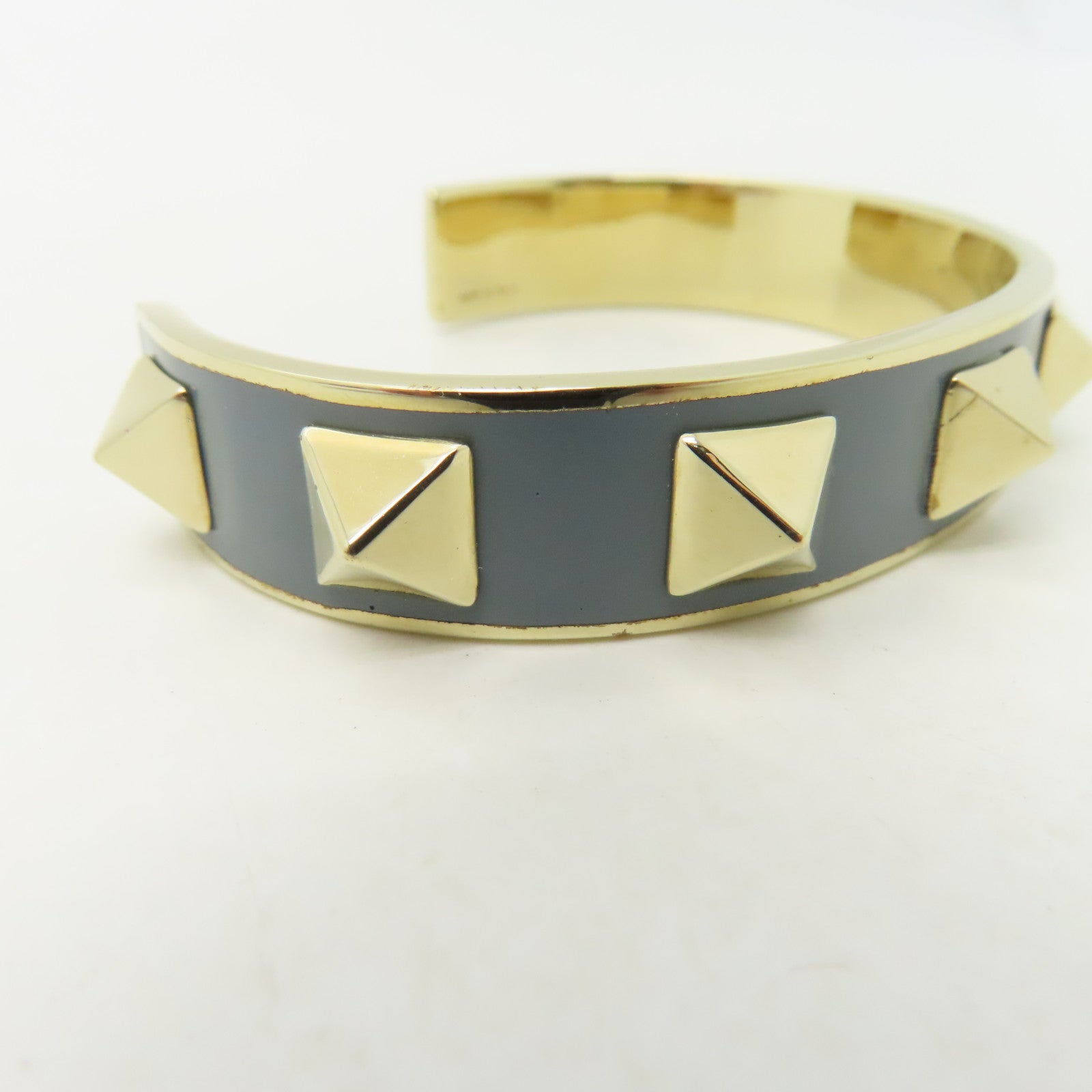 Valentino 【激減優惠】金屬Bangle手鐲灰色#16.75cm