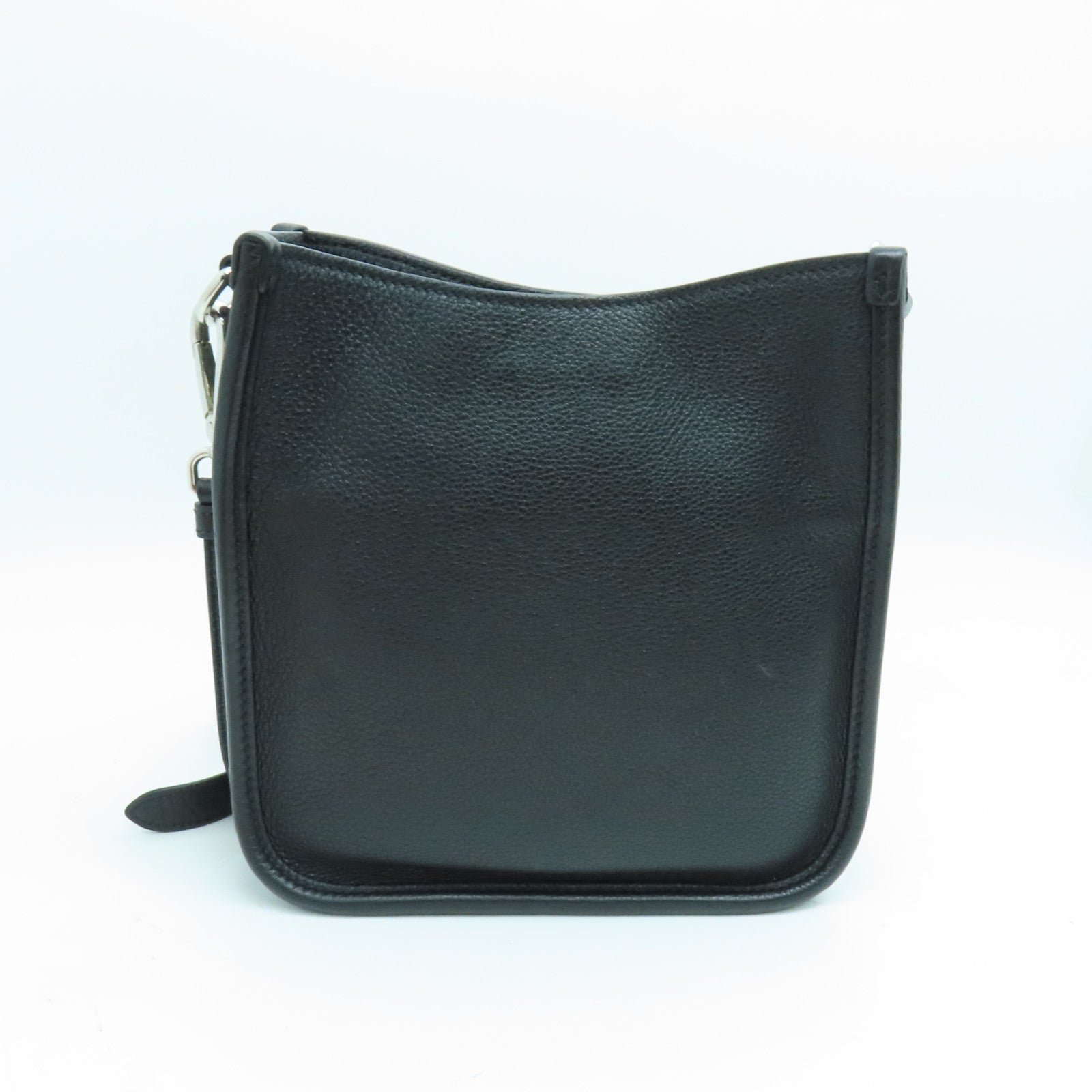 PRADA 牛皮皮革Shoulder Bag银扣肩背袋黑色