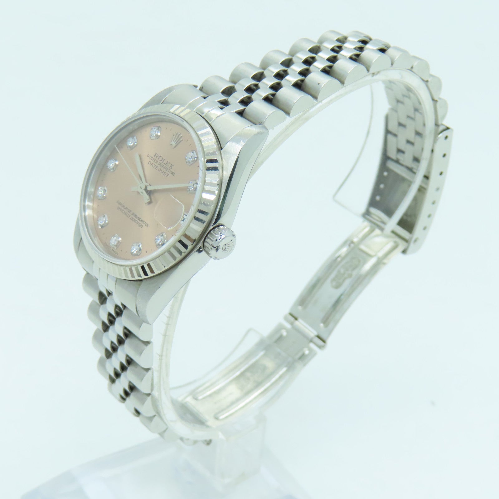 ROLEX Datejust不鏽鋼手錶自動機芯粉紅色
