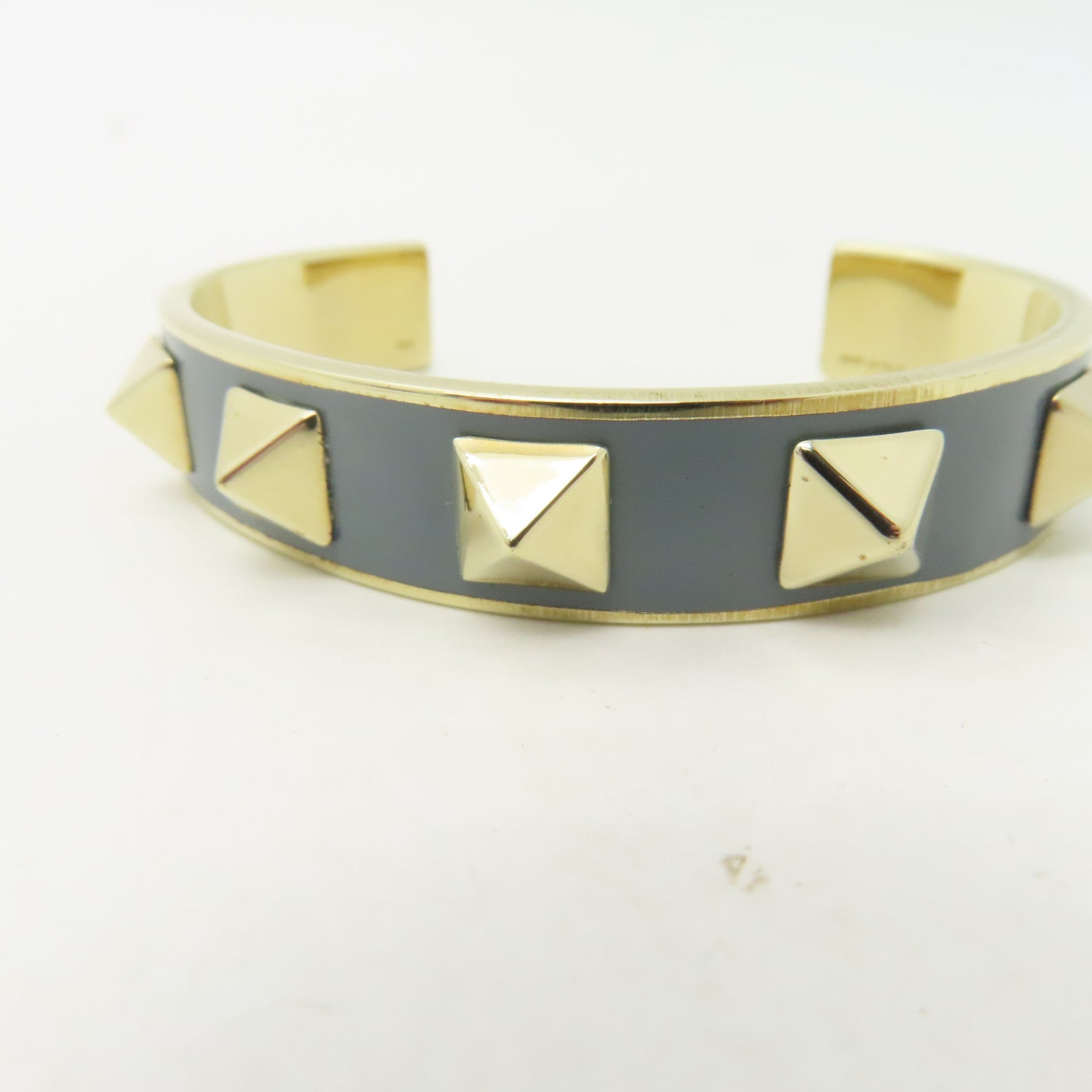 Valentino 【激減優惠】金屬Bangle手鐲灰色#16.75cm