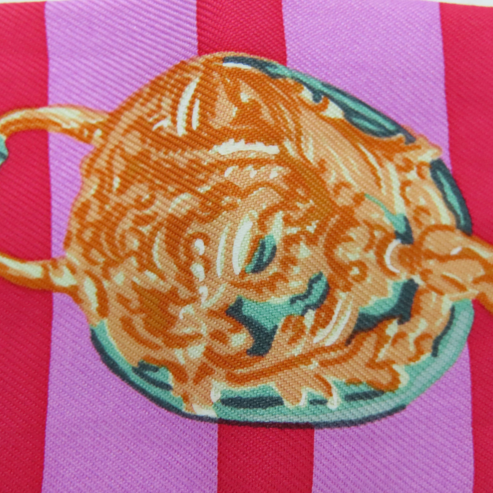 HERMES Silk Twilly Scarf Pink