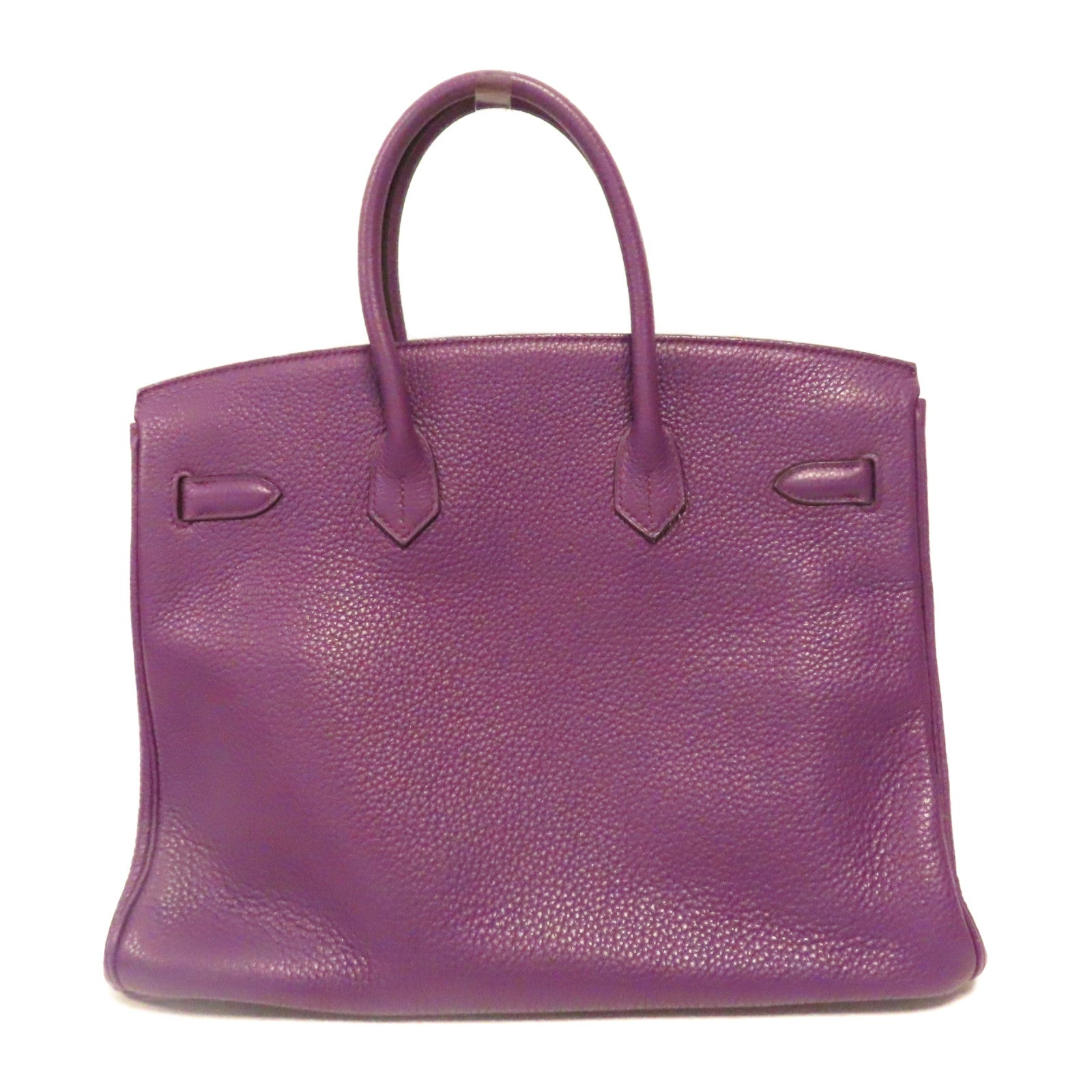 HERMES Togo皮革Birkin 35銀扣手挽袋紫色