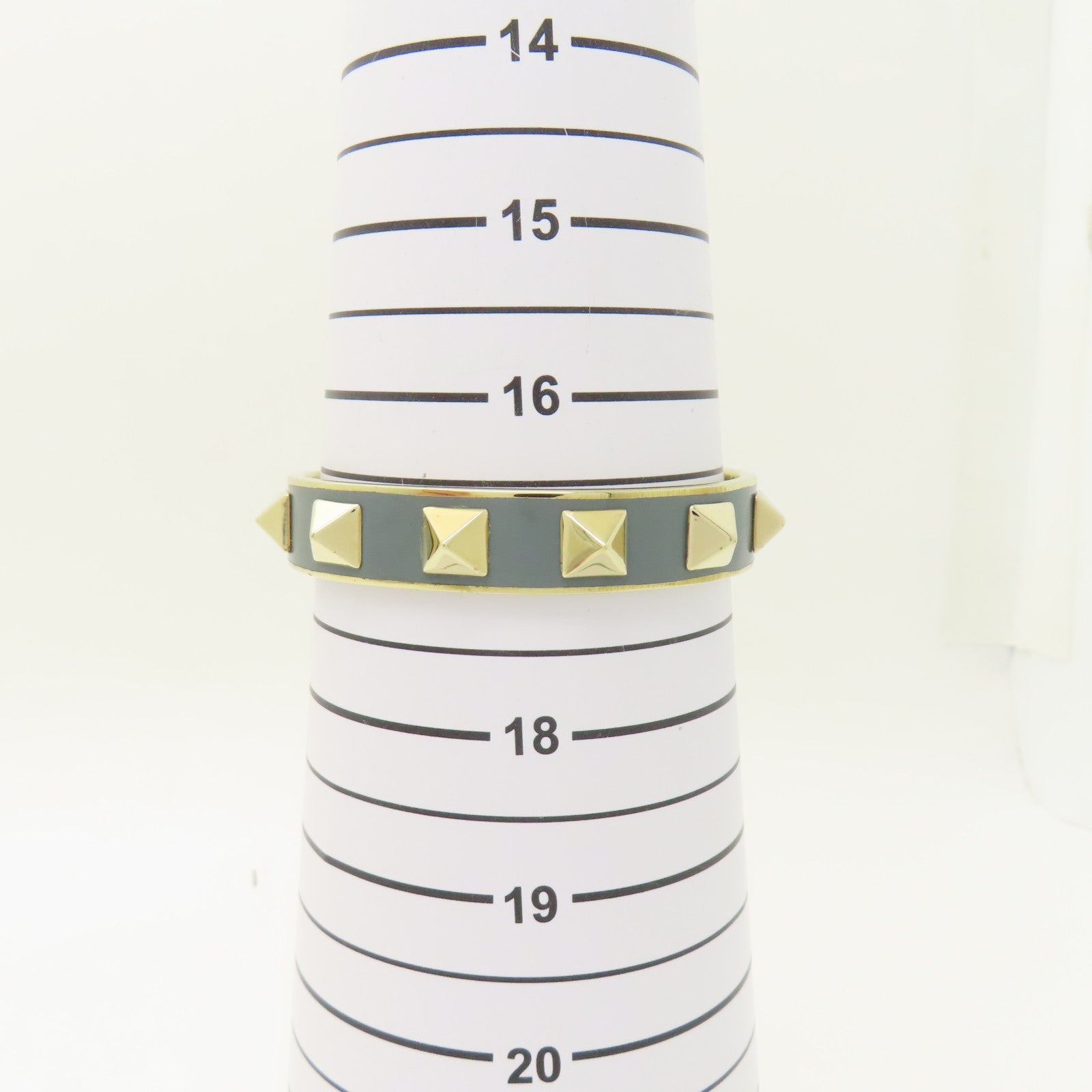 Valentino 【激減優惠】金屬Bangle手鐲灰色#16.75cm