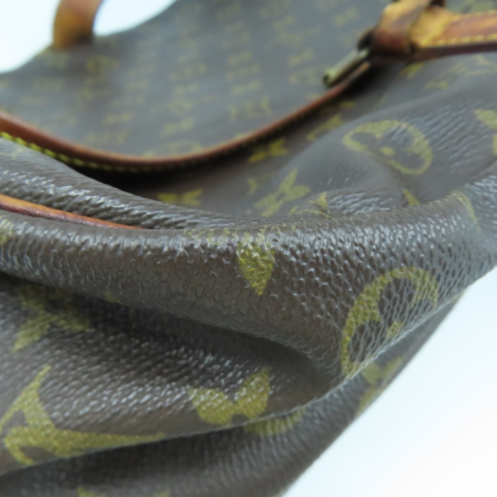 LOUIS VUITTON Monogram Saumur 35金扣肩背袋啡色