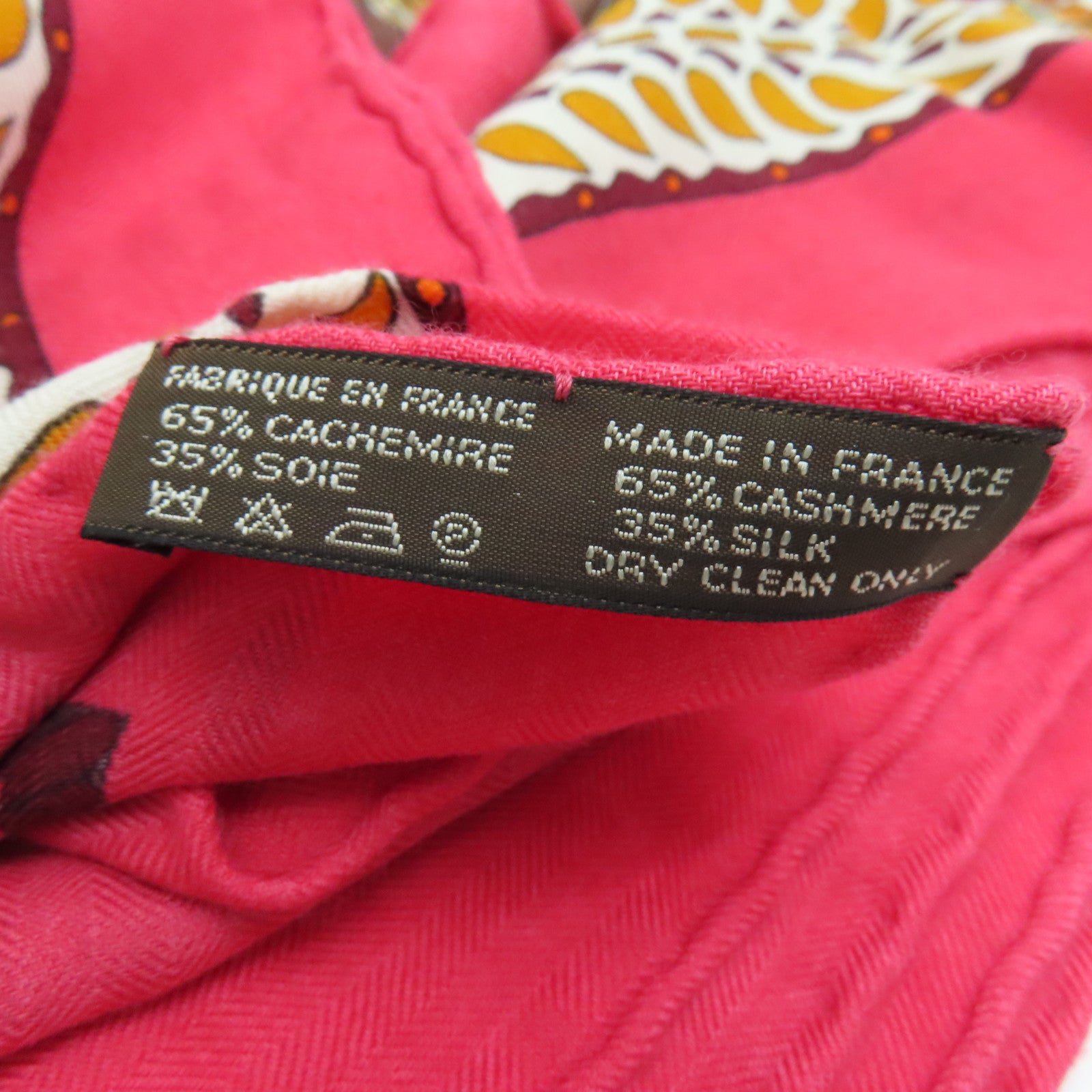 HERMES Wool/Silk Scarf Scarf Red