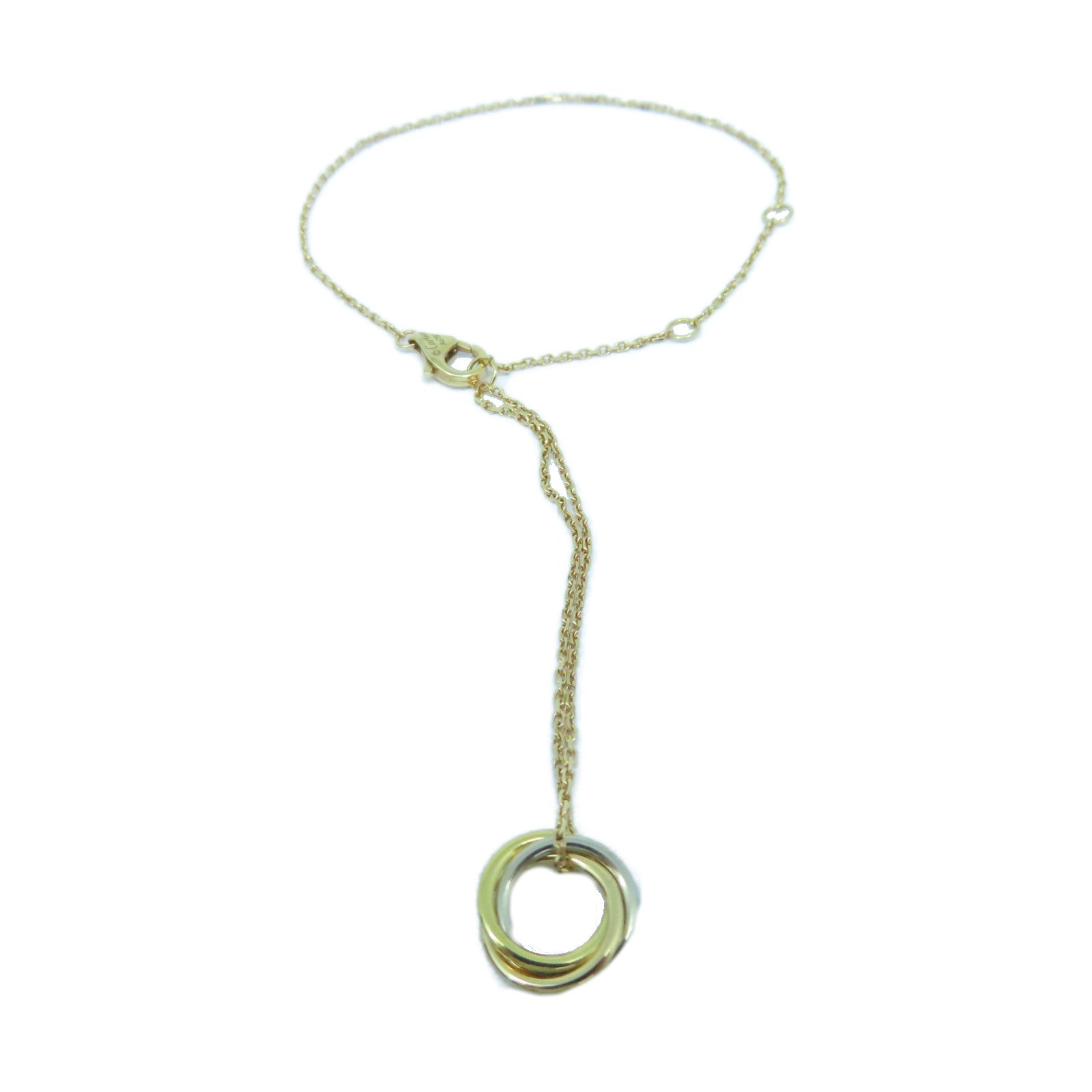 CARTIER 18K三色金Trinity Bracelet手鏈金色#15cm