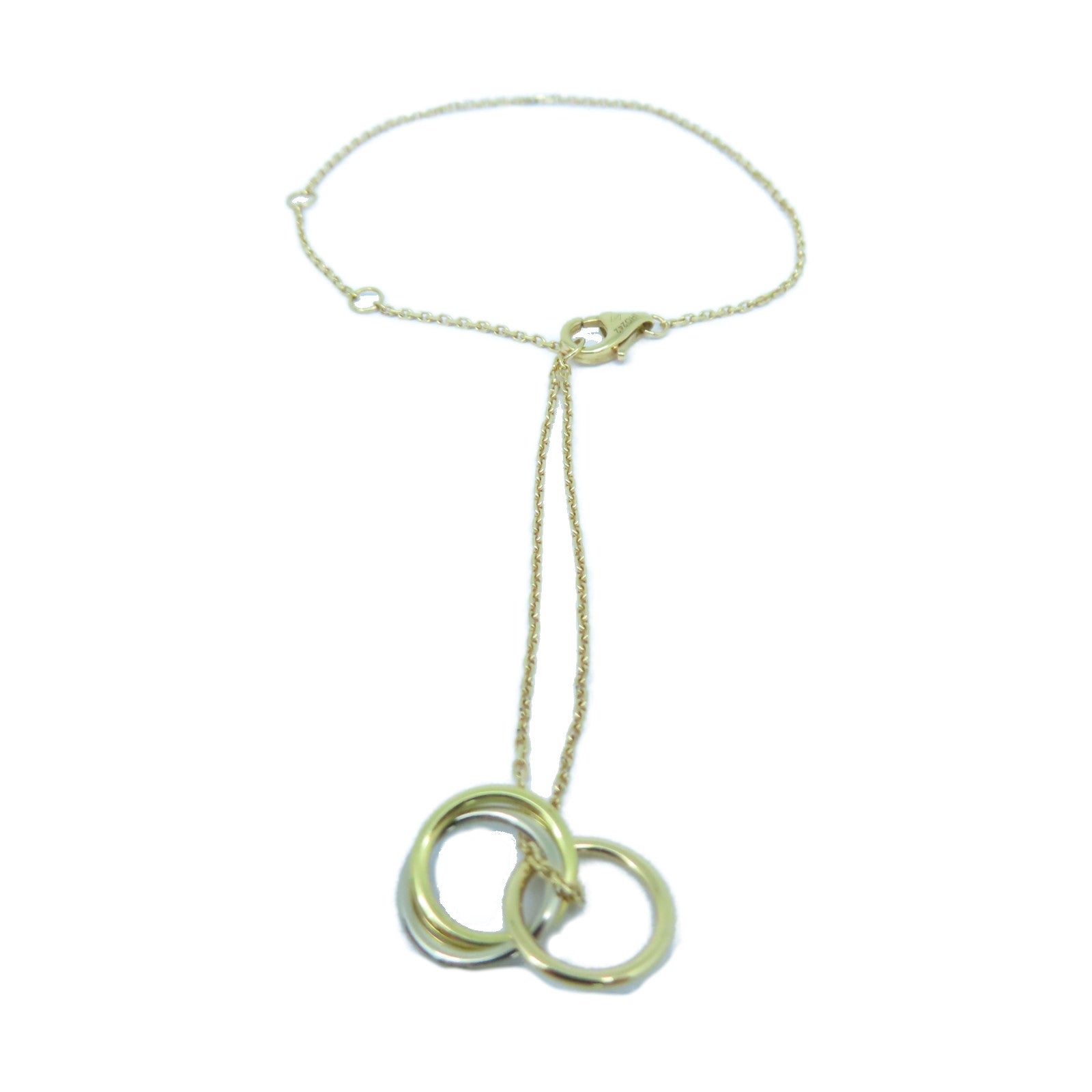 CARTIER 18K三色金Trinity Bracelet手鏈金色#15cm