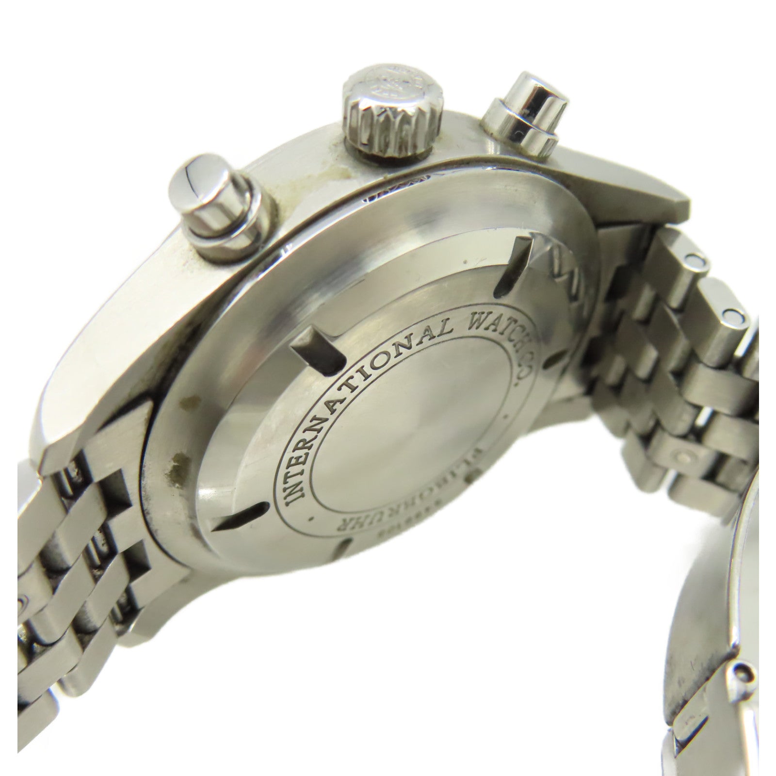 IWC 【激減優惠】Pilots Chronograph Watch不鏽鋼自動機芯手錶黑色/銀色