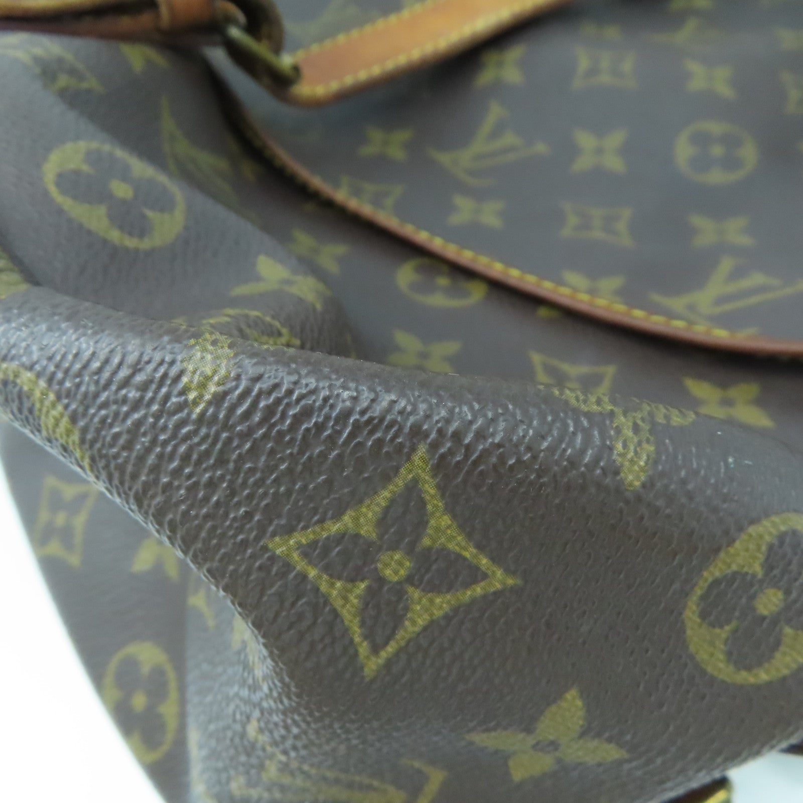 LOUIS VUITTON Monogram Saumur 35金扣肩背袋啡色