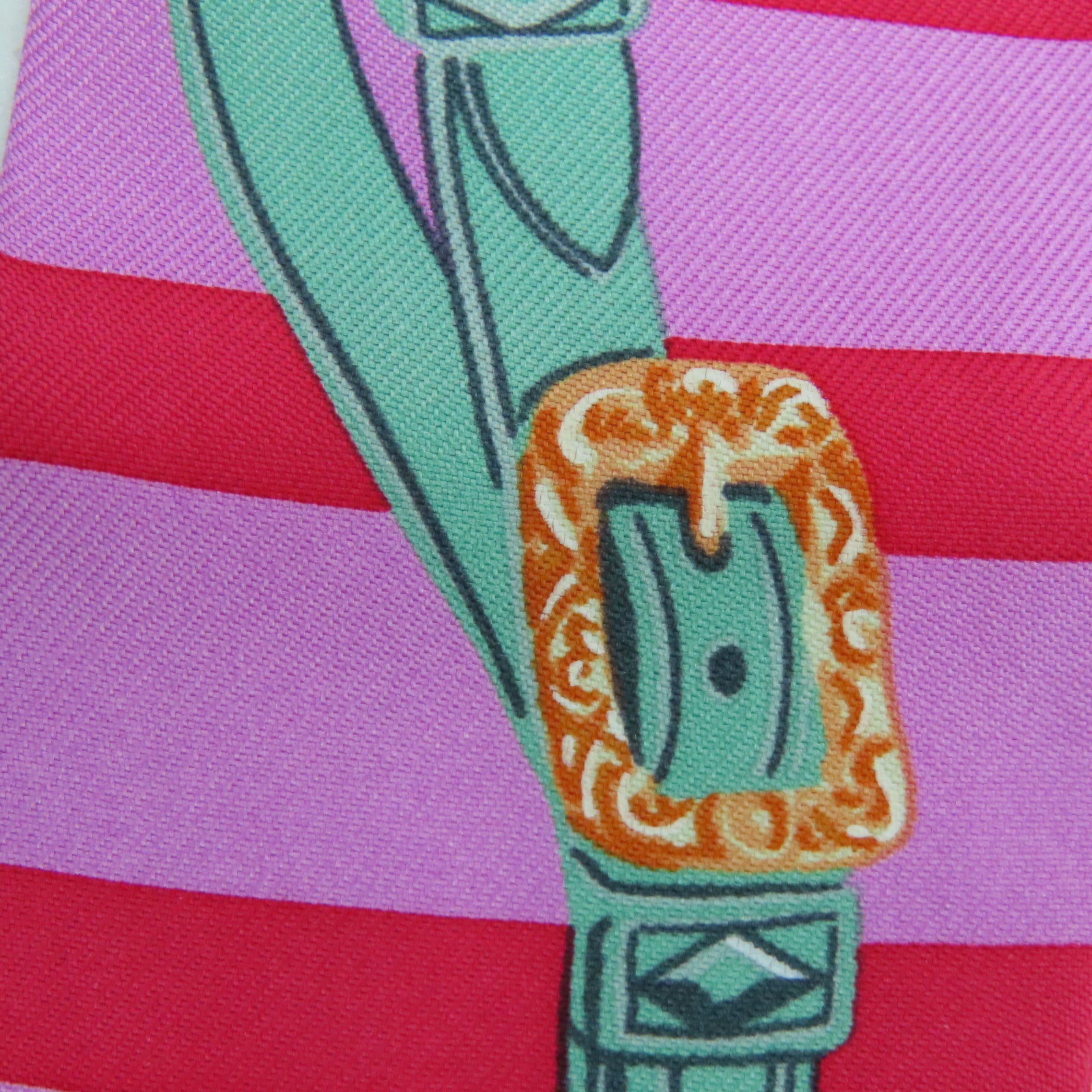 HERMES Silk Twilly Scarf Pink