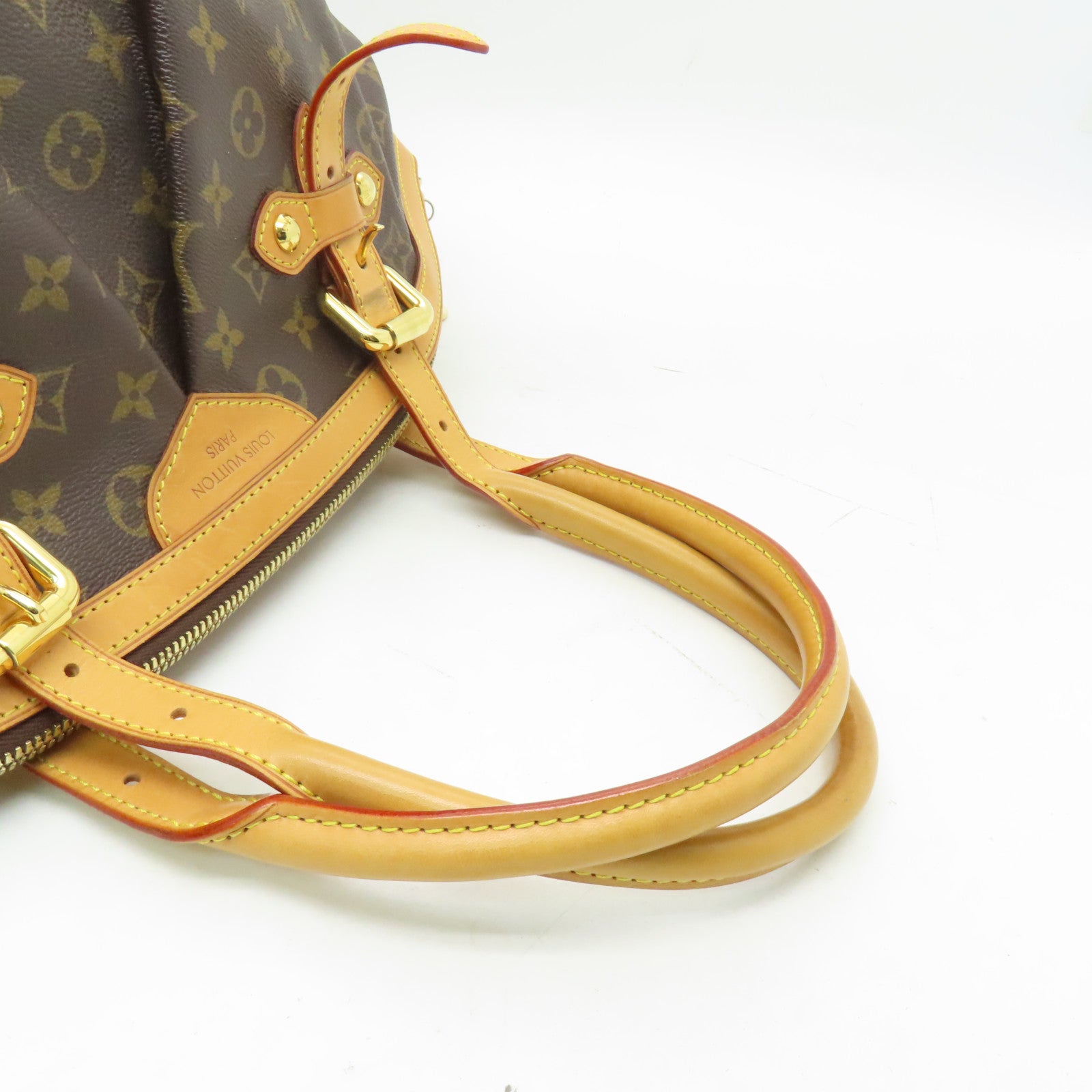 LOUIS VUITTON Monogram Tivoli GM金扣肩背袋啡色