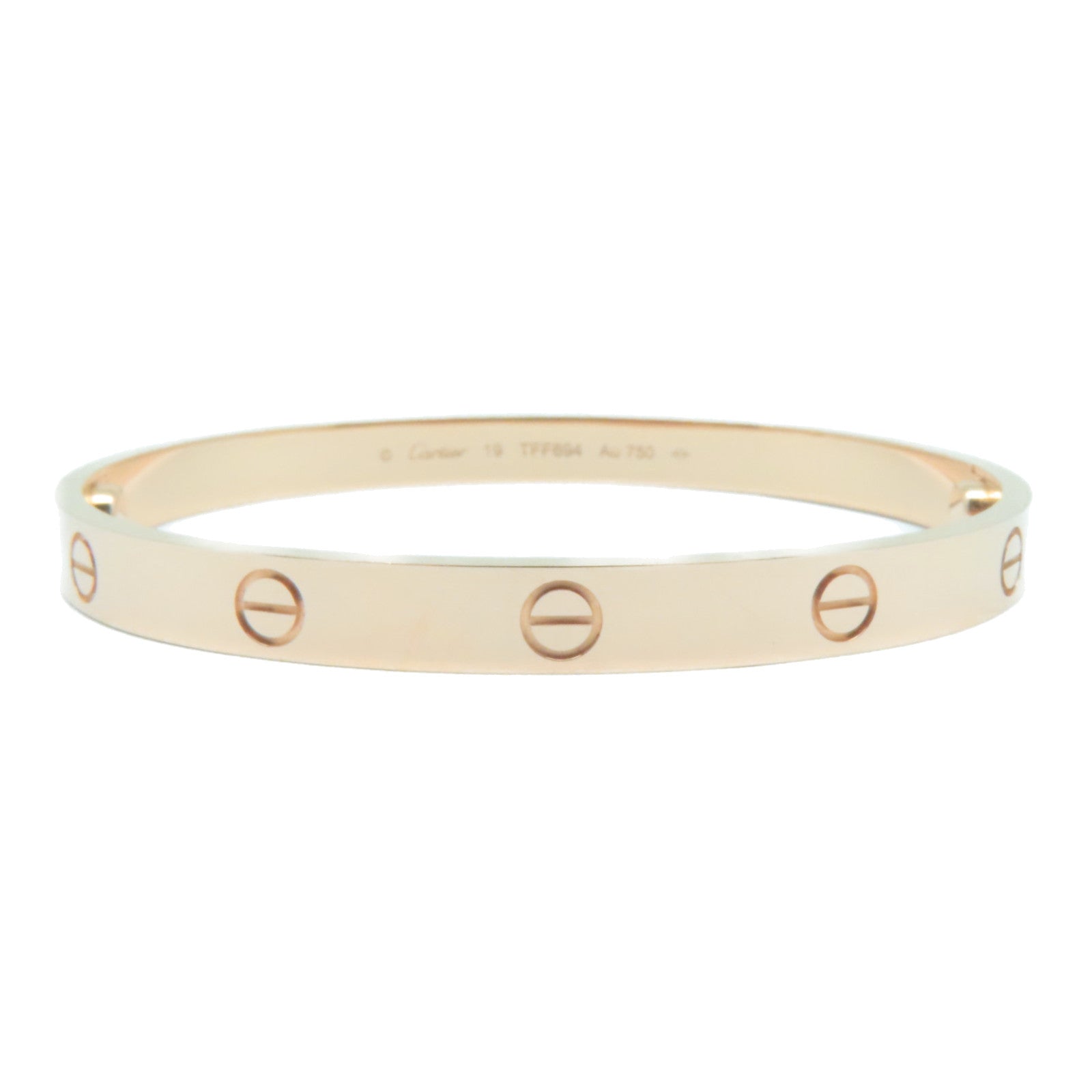 CARTIER 18K玫瑰金Love Bracelet手鐲Cartier#19