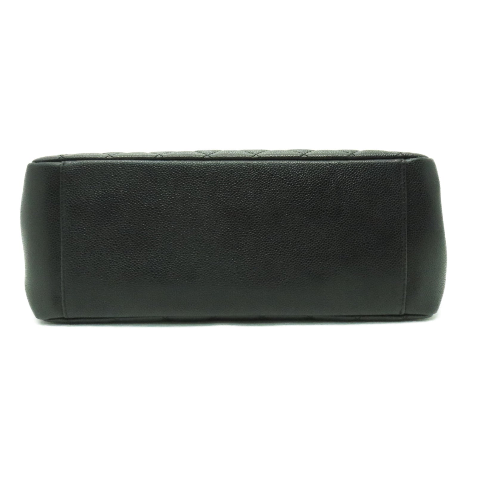 CHANEL 菱格Caviar皮革GST金扣肩背袋黑色