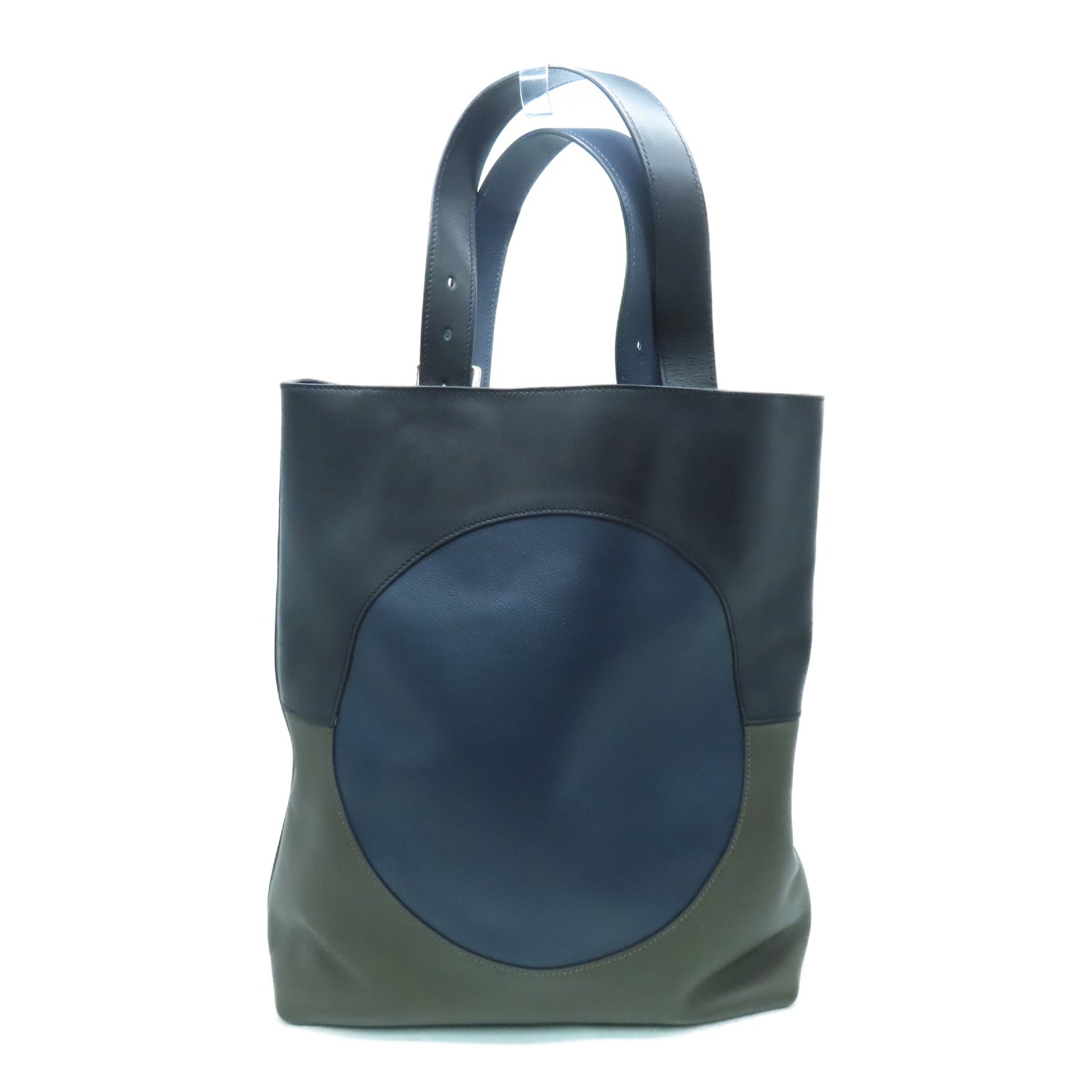 HERMES Eevercolor皮革Etriviere Jockey Bag银扣肩背袋多色