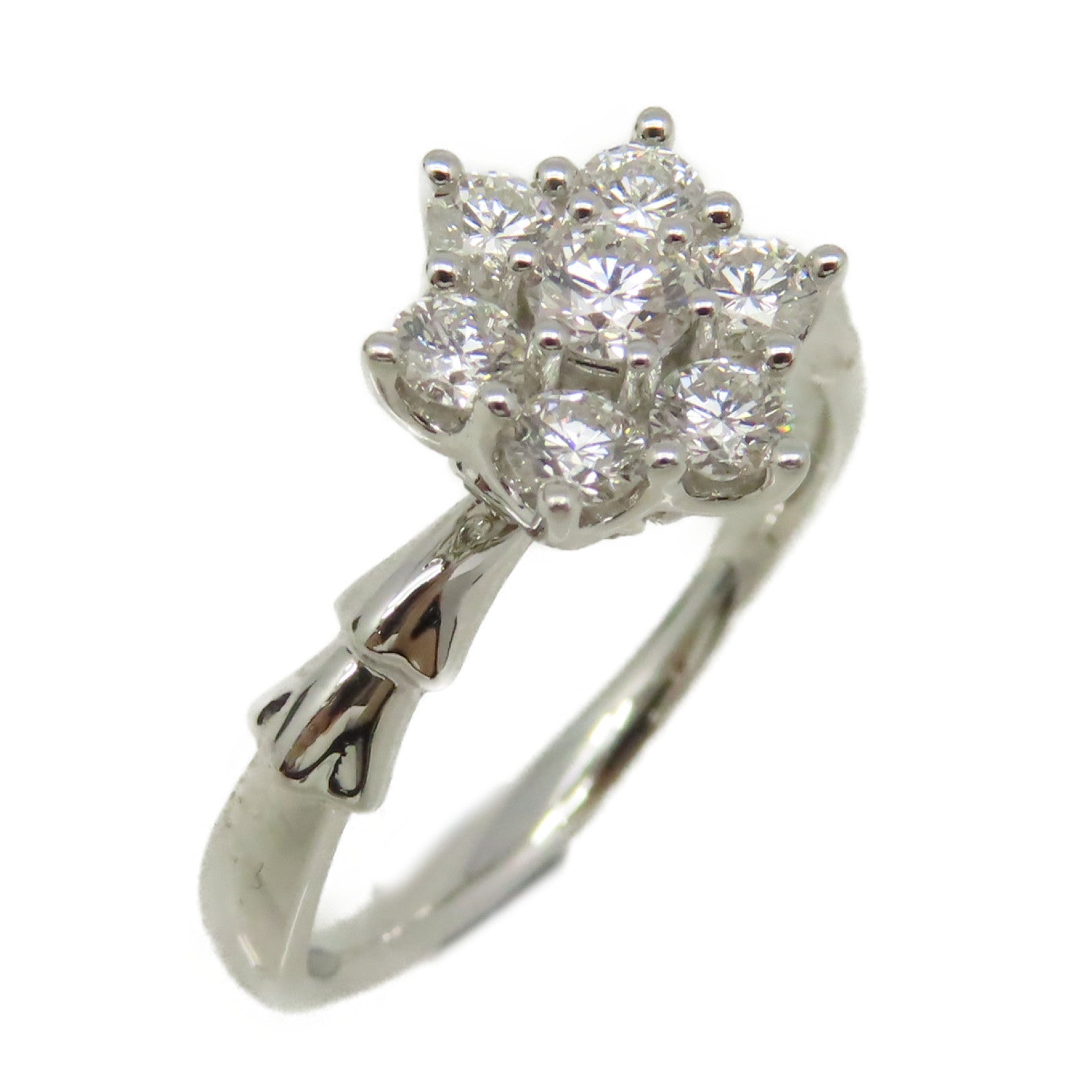 JEWELRY 18K白金/0.134ct/0.551ct鑽石Diamond Ring戒指US#6.75