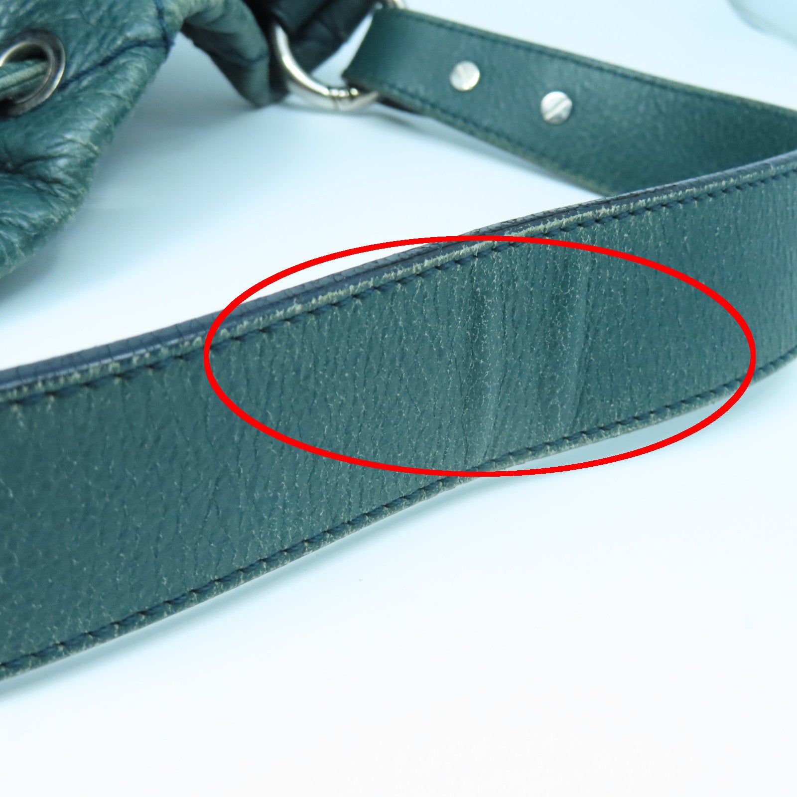 CHANEL 【激減優惠】菱格牛皮皮革Shoulder Bag銀扣肩背袋綠色
