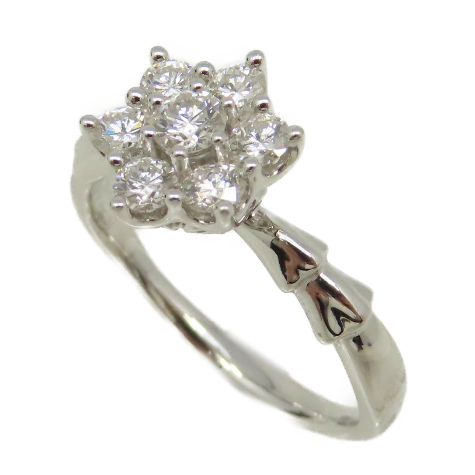 JEWELRY 18K白金/0.134ct/0.551ct鑽石Diamond Ring戒指US#6.75