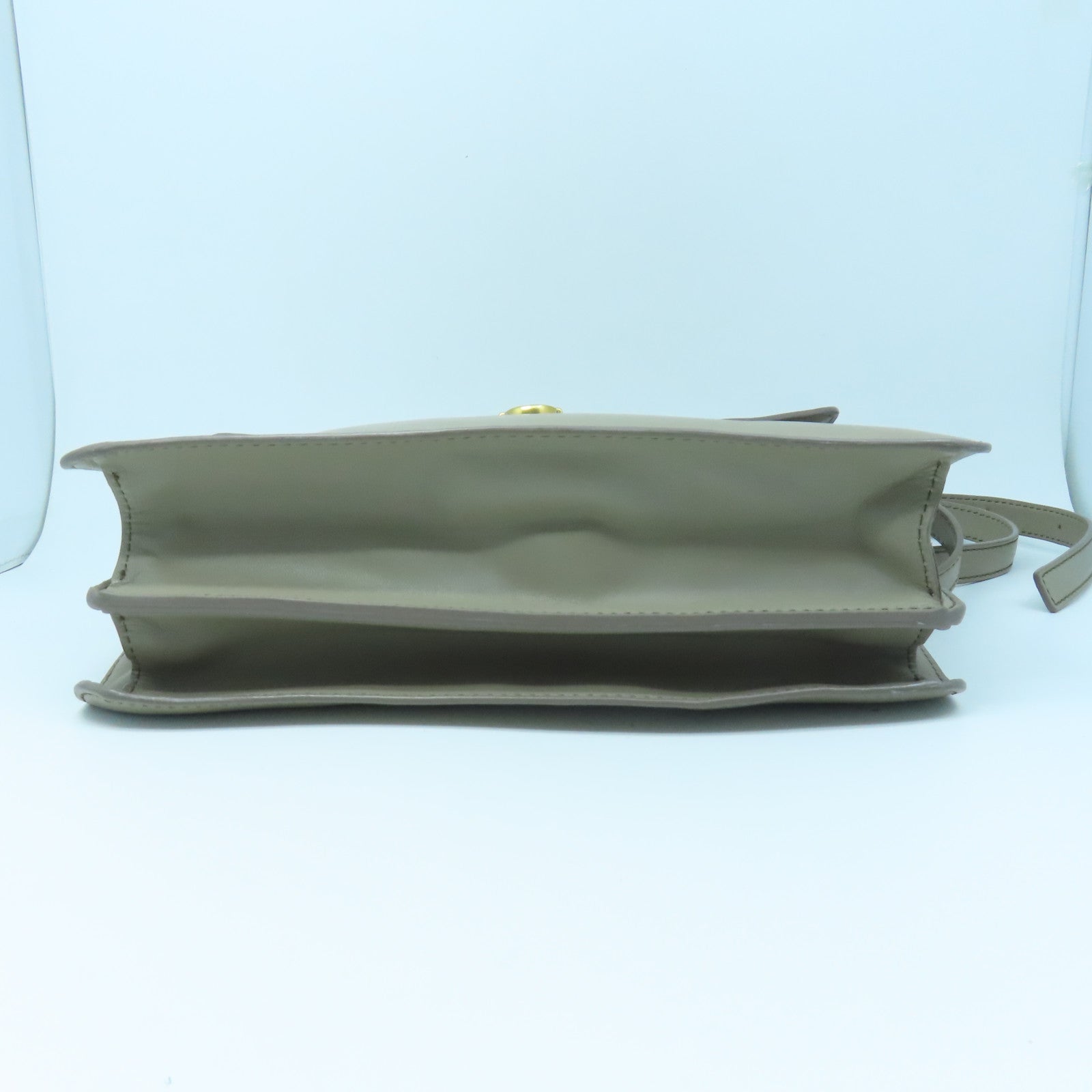 MARC JACOBS cowhide leather 2 Way Shoulder gold buckle handle shoulder bag gray