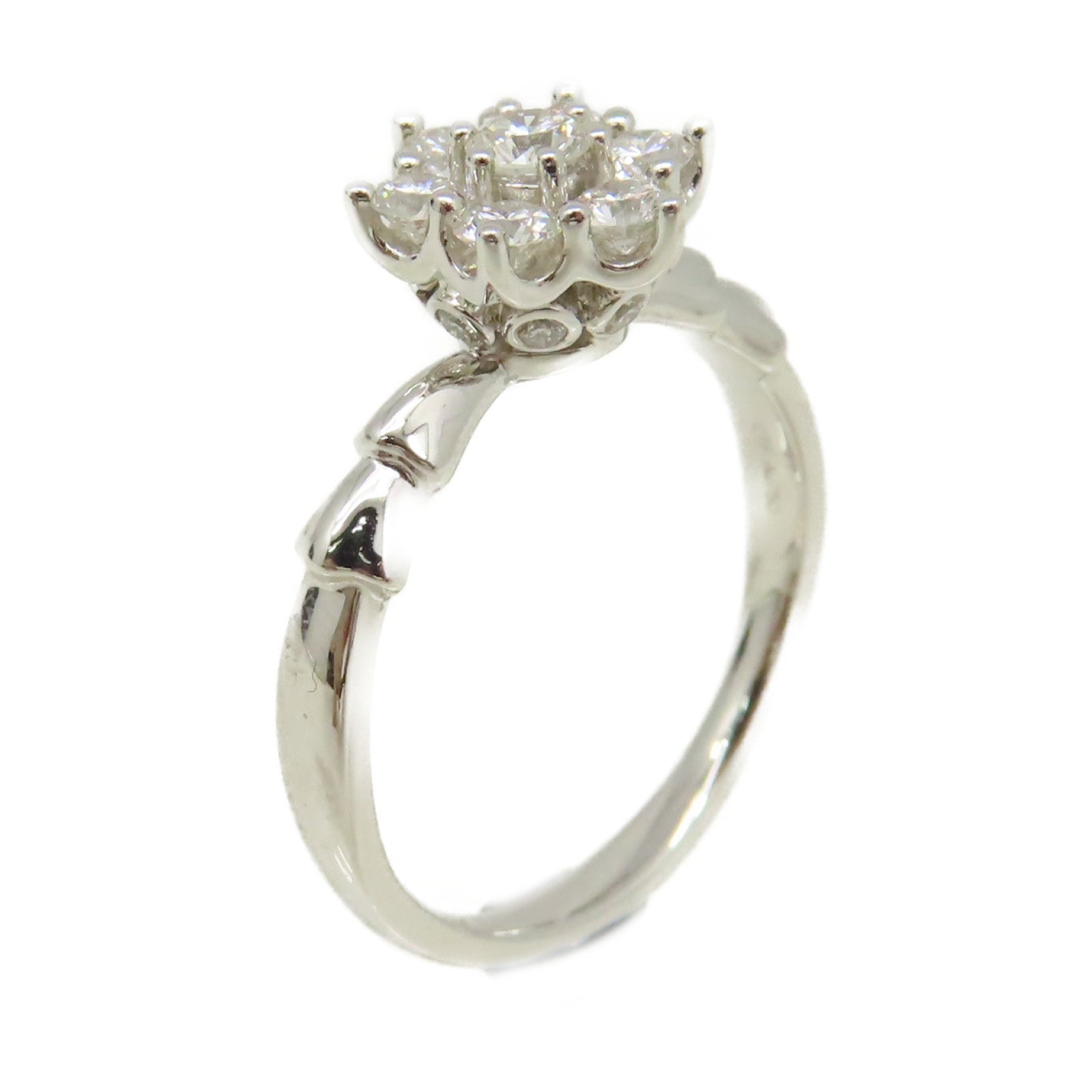 JEWELRY 18K白金/0.134ct/0.551ct鑽石Diamond Ring戒指US#6.75
