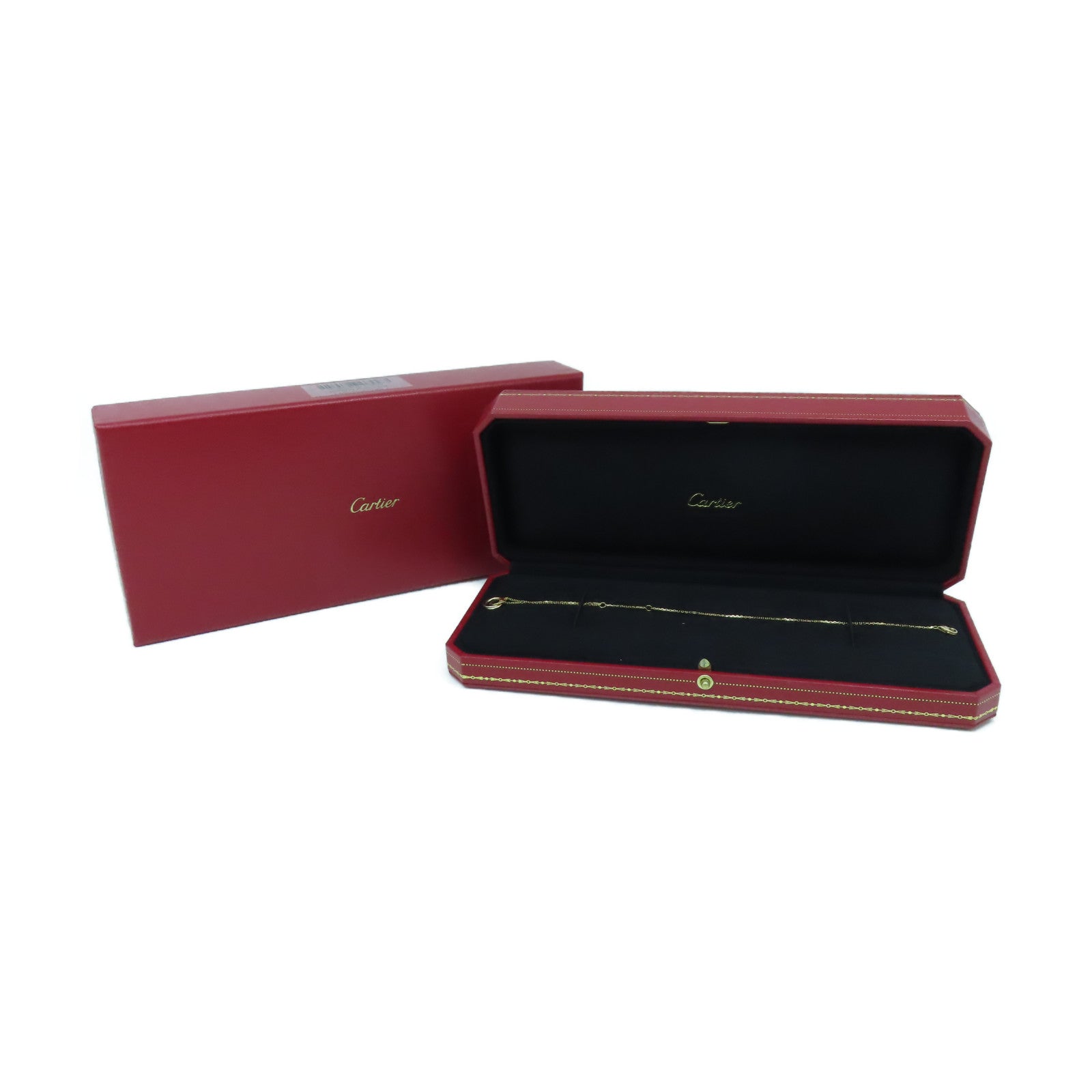 CARTIER 18K三色金Trinity Bracelet手鏈金色#15cm