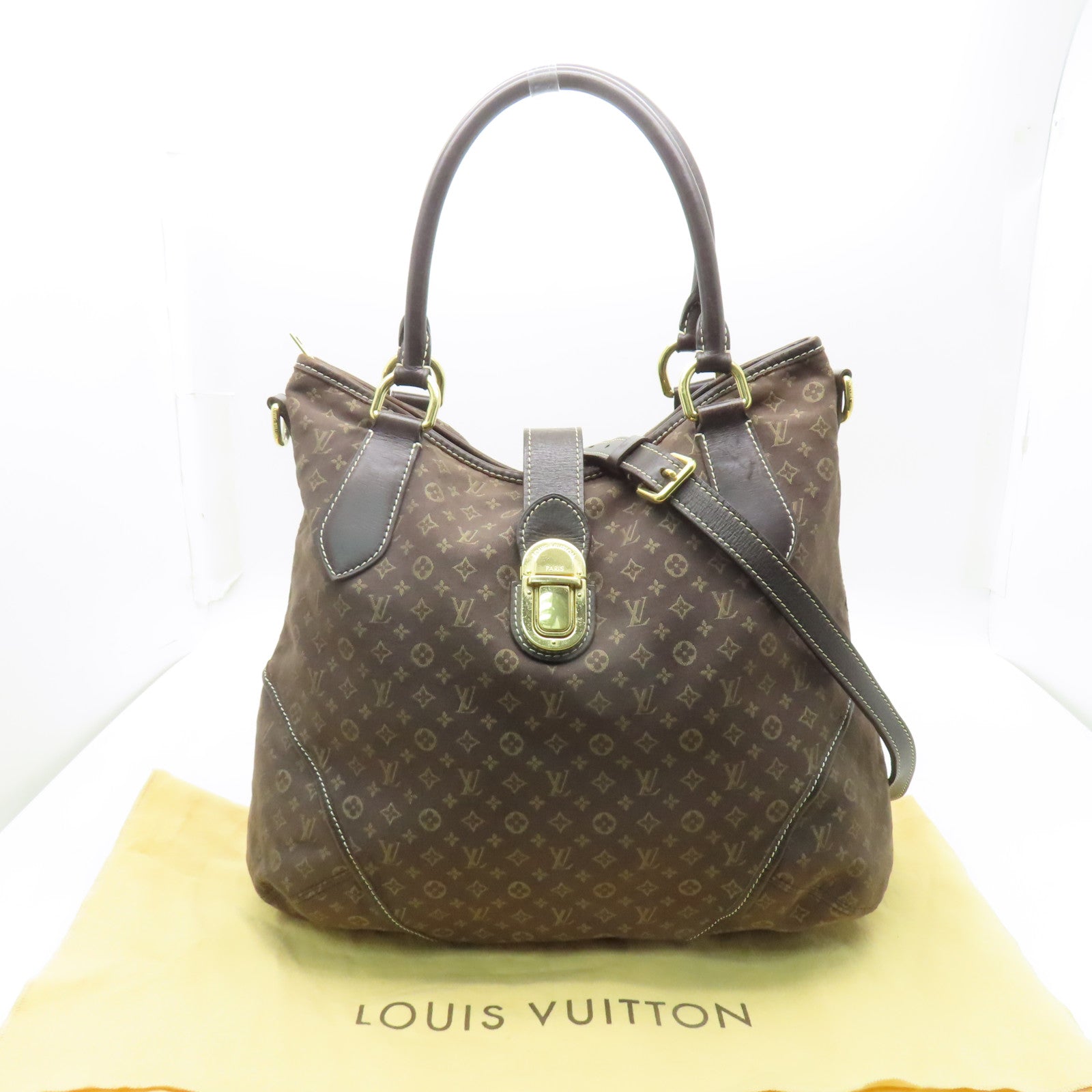 LOUIS VUITTON Monogram Idylle Elegie金扣手挽肩背兩用袋啡色