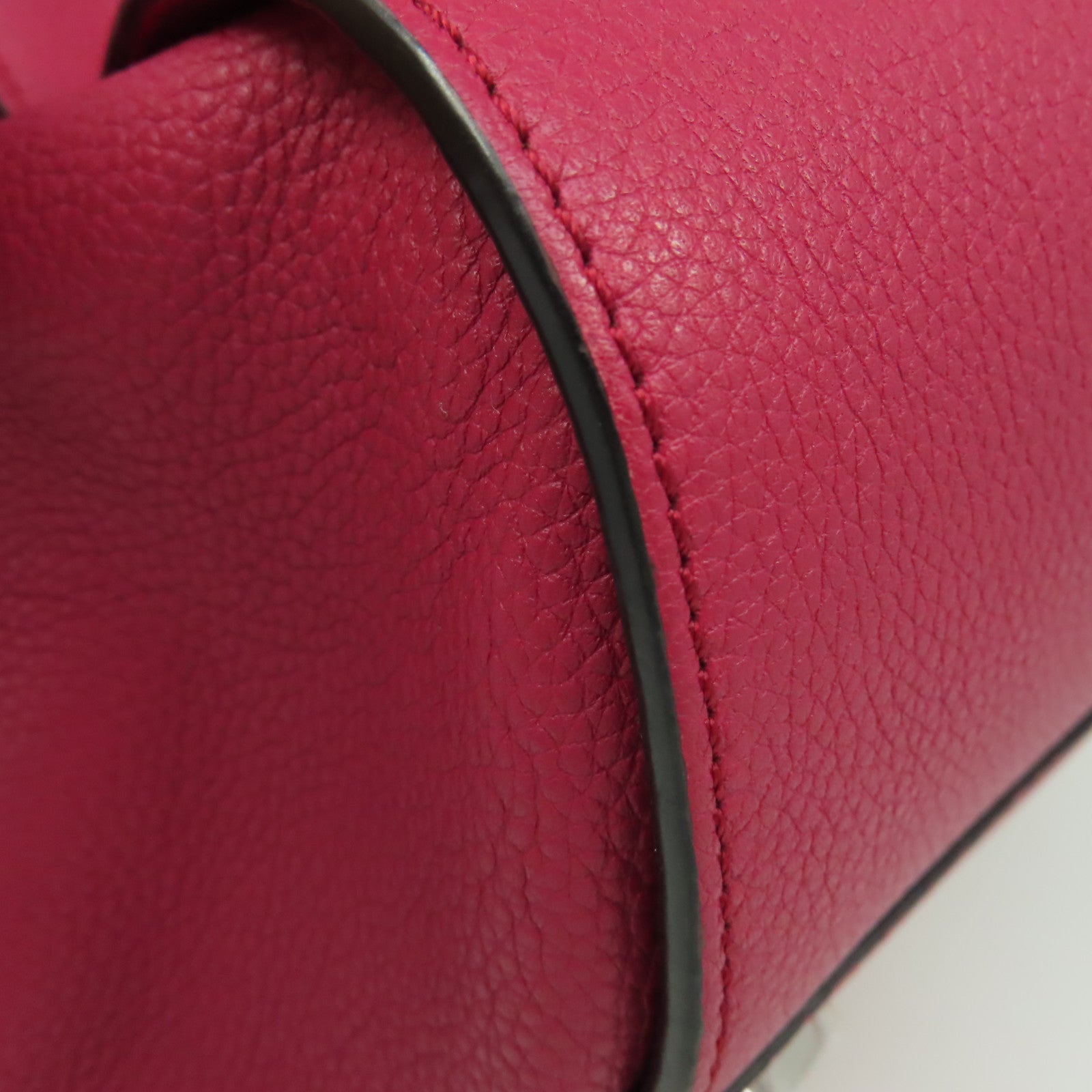 LOEWE 【激減優惠】牛皮皮革Hammock Large 2Way Shoulder Bag銀扣手挽肩背兩用袋酒紅色
