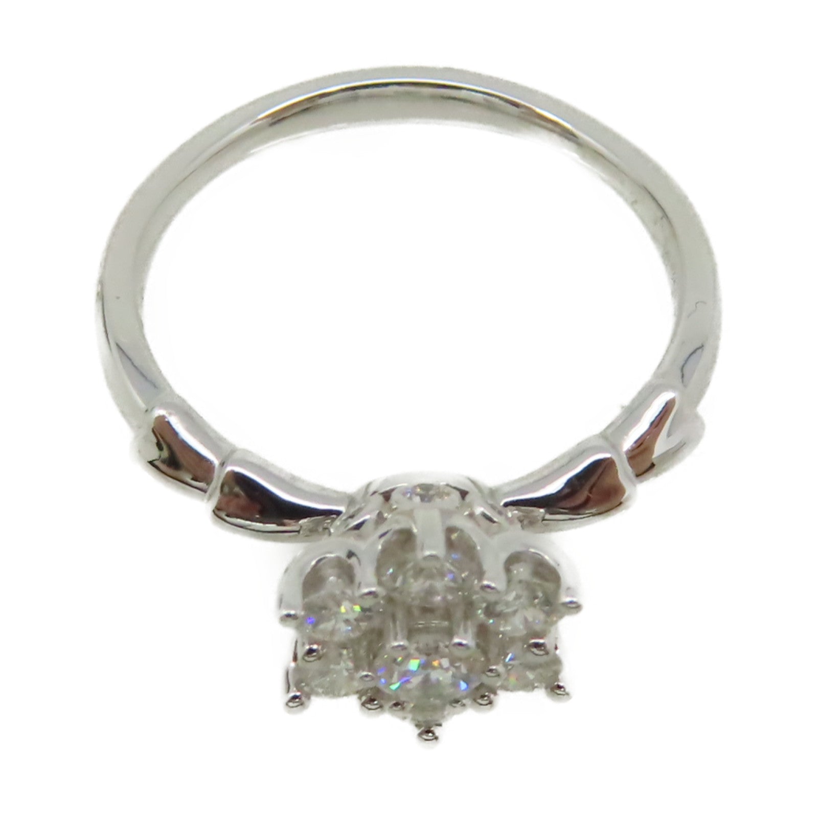 JEWELRY 18K白金/0.134ct/0.551ct鑽石Diamond Ring戒指US#6.75