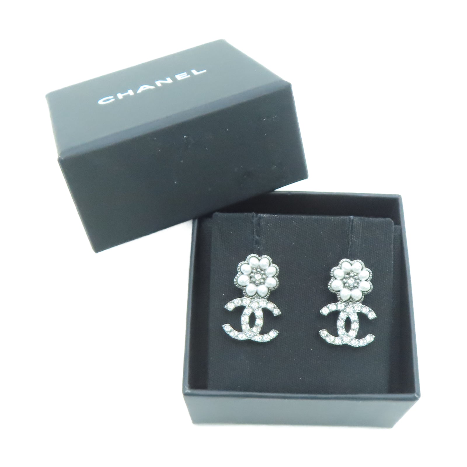 CHANEL 金属Earrings耳环银色