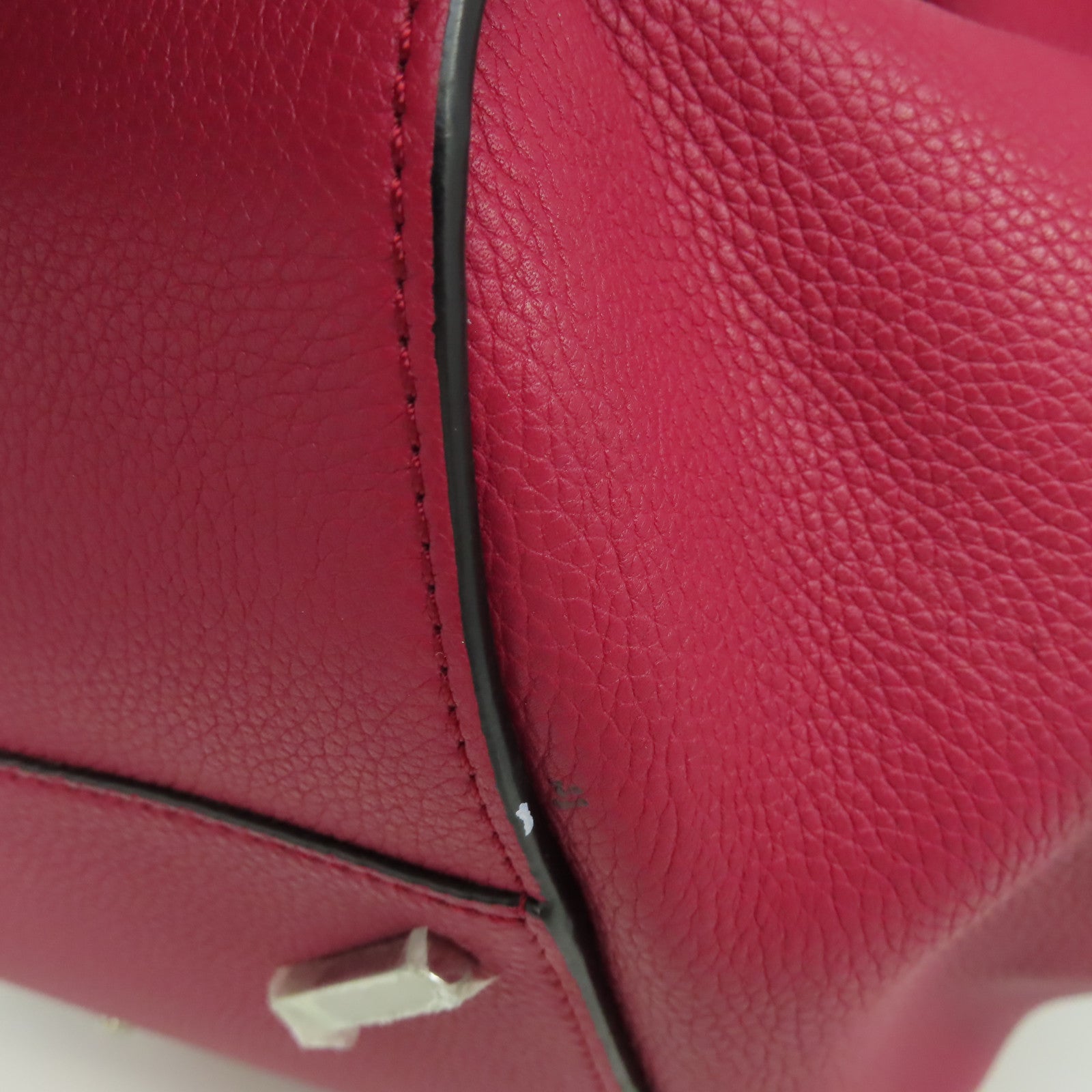 LOEWE 【激減優惠】牛皮皮革Hammock Large 2Way Shoulder Bag銀扣手挽肩背兩用袋酒紅色