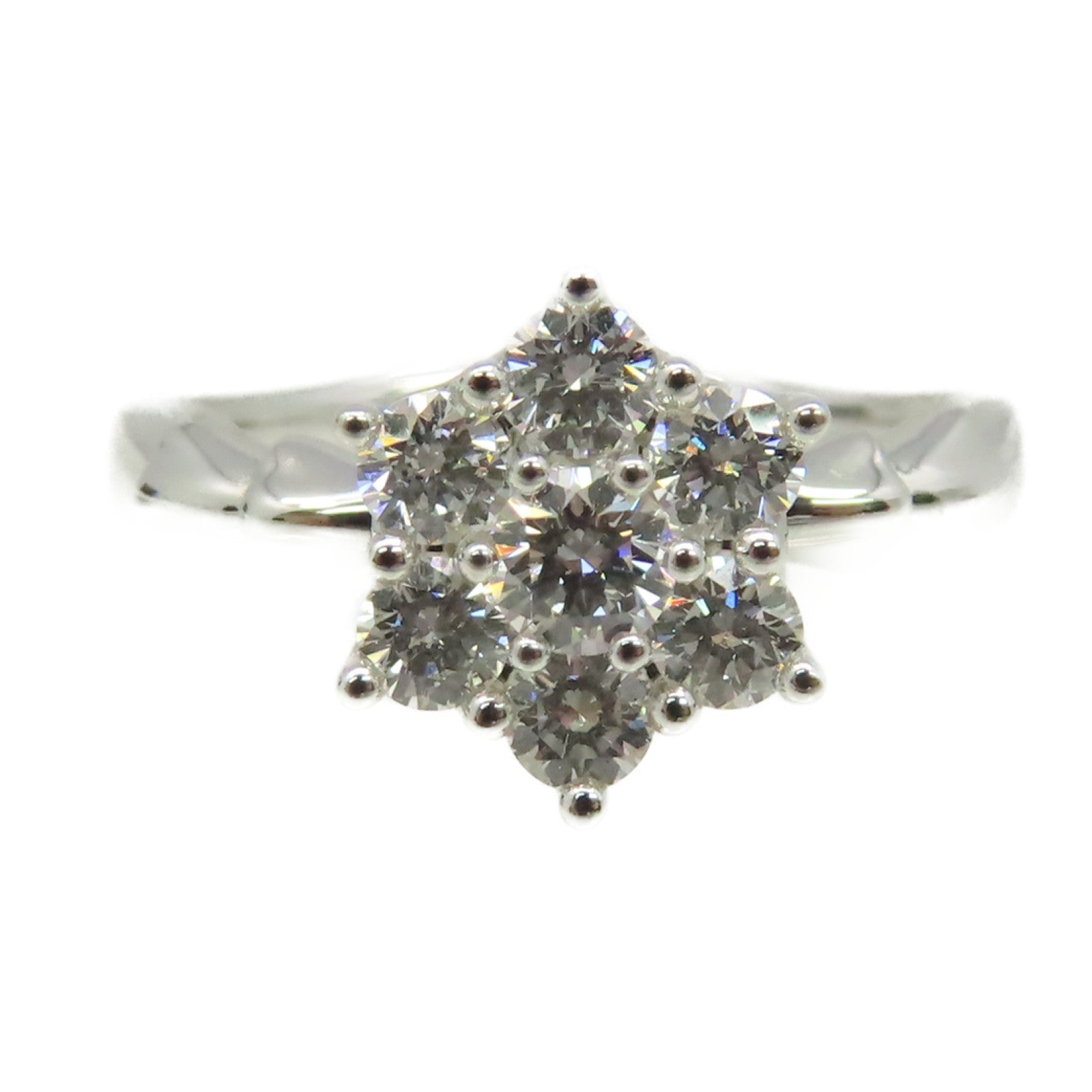 JEWELRY 18K白金/0.134ct/0.551ct鑽石Diamond Ring戒指US#6.75